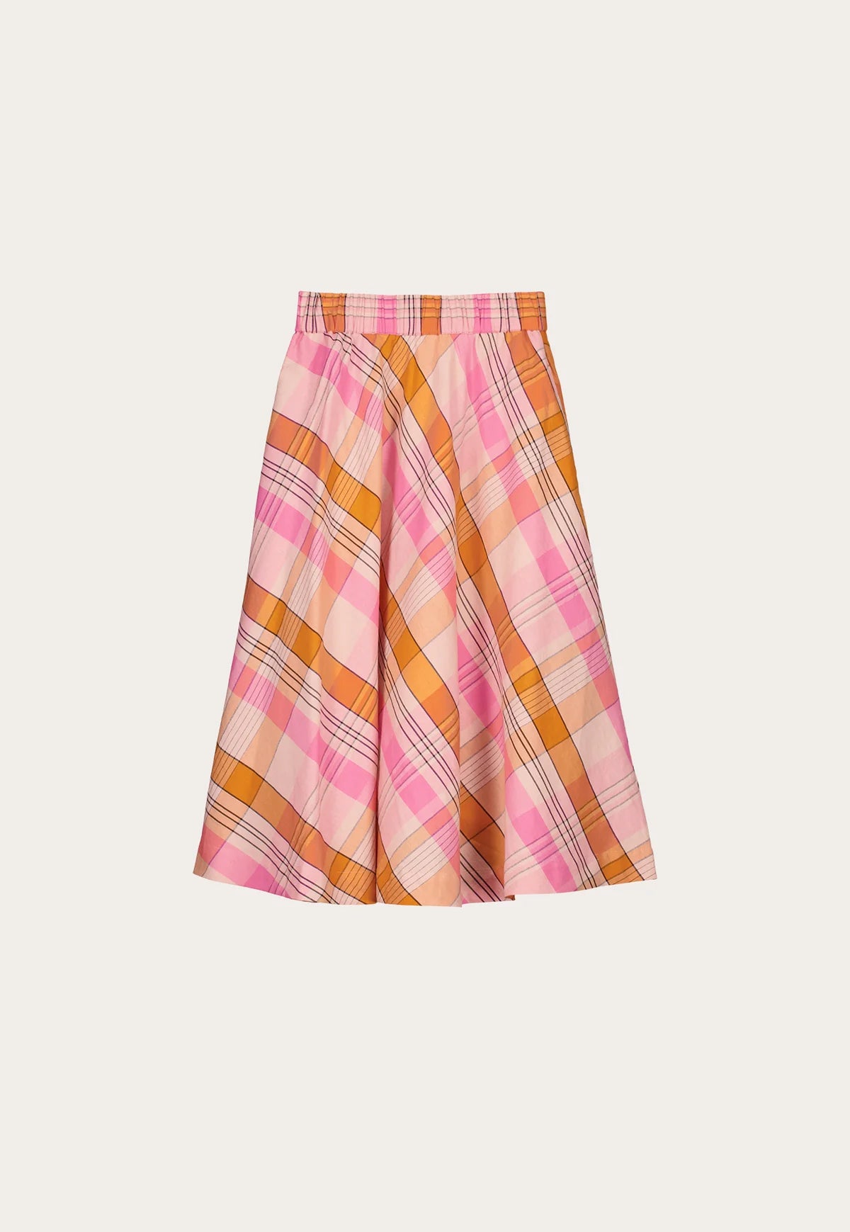 Nancybird Wave Skirt in Pink Check - the tartan fox