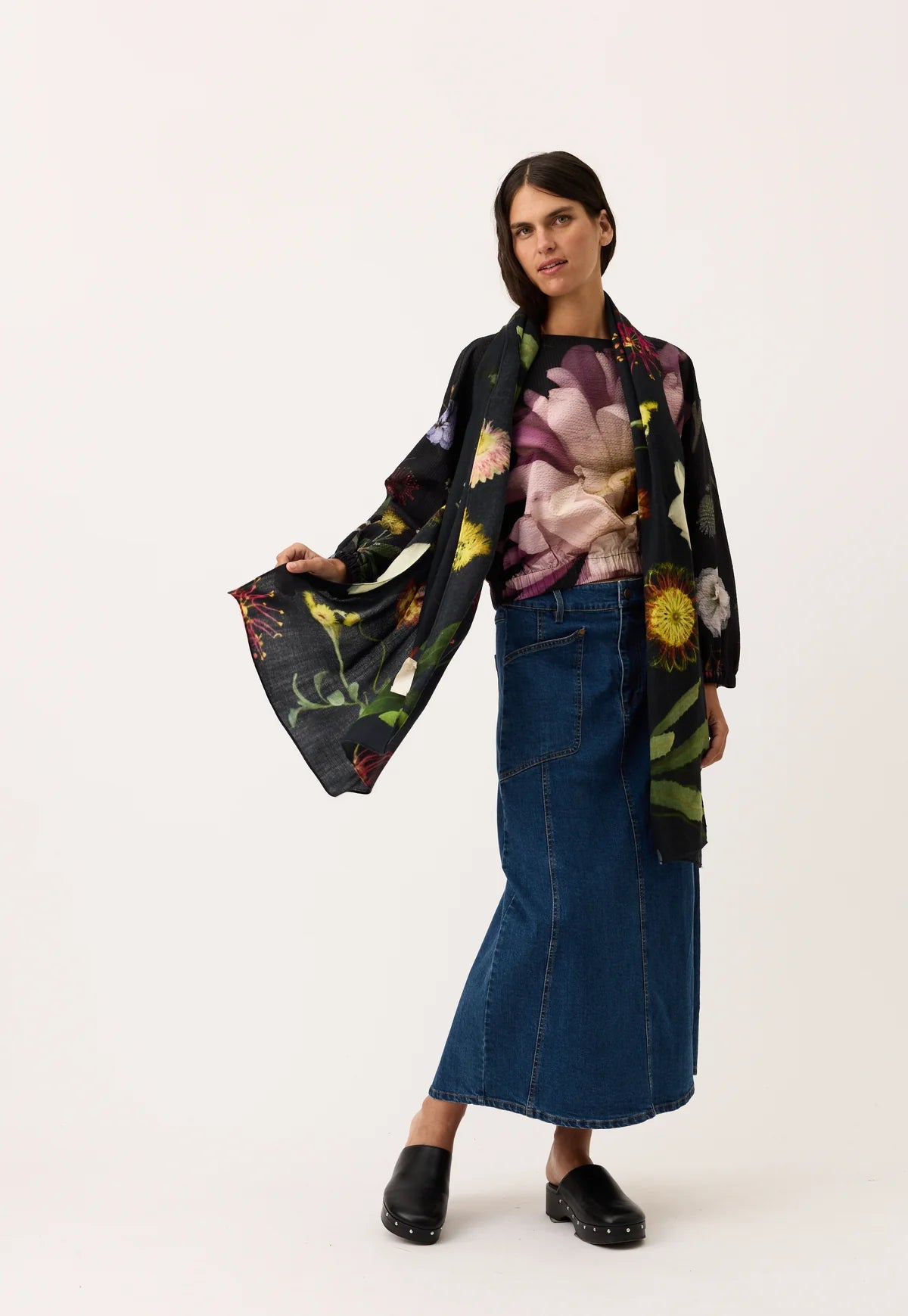 Nancybird Wool Scarf in Floratone - the tartan fox