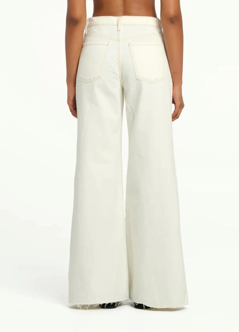Nobody Denim Carly Jean in Ivory - the tartan fox