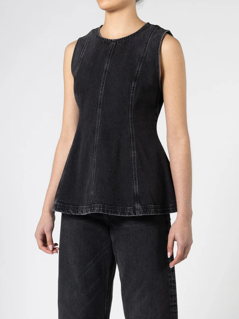 Nobody Denim Lucille Top Vintage Black - the tartan fox