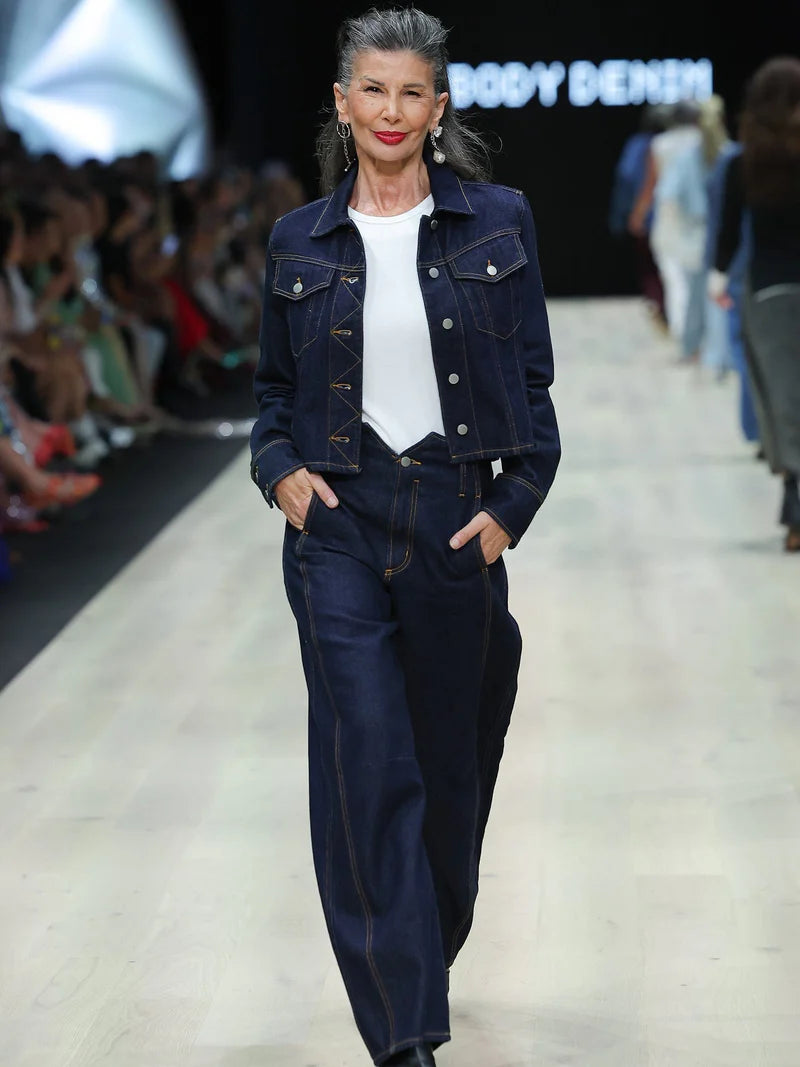 Nobody Denim Vera Tuxedo Jean in Pure Blue - the tartan fox