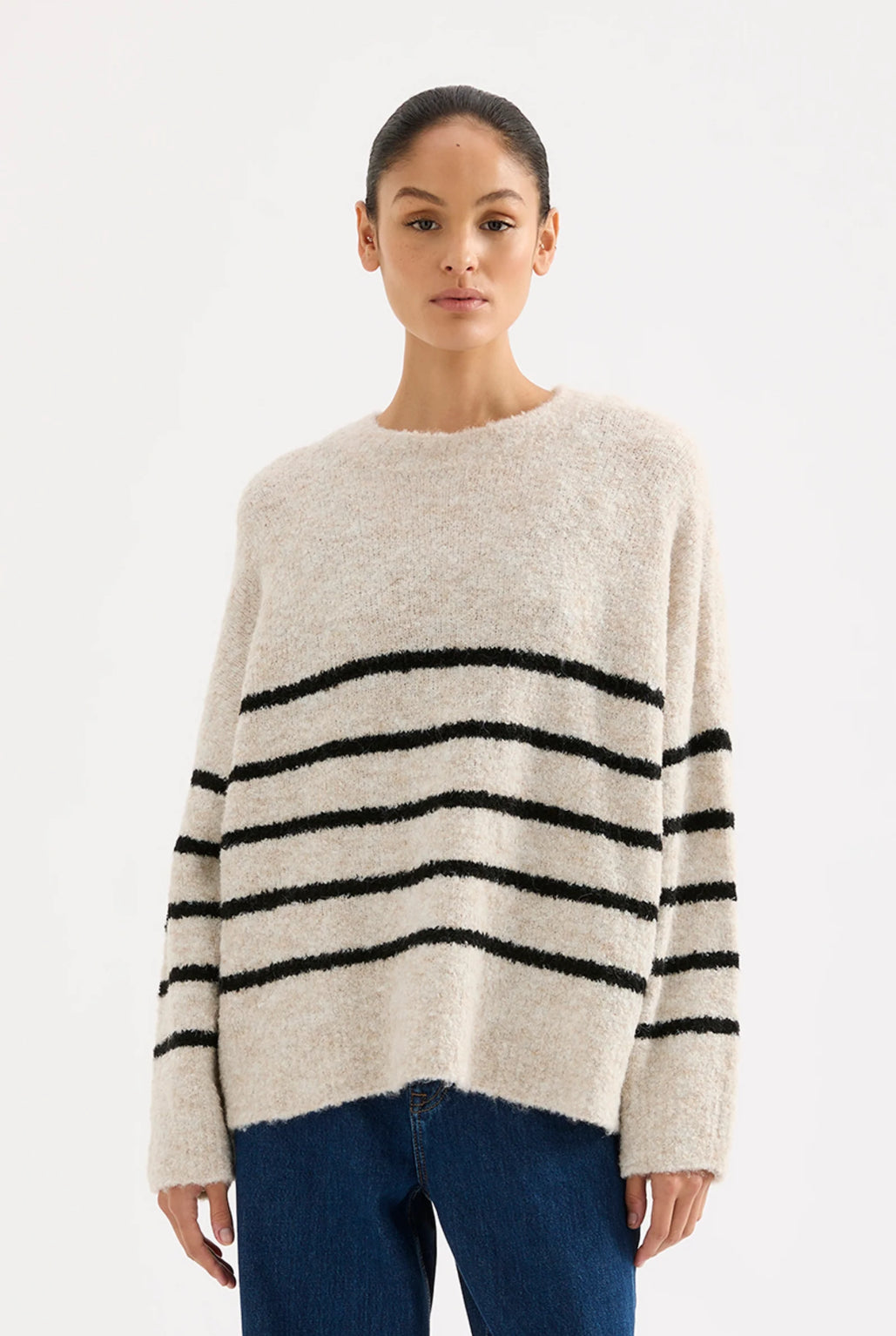 Nude Lucy Elias Stripe Knit in Oatmeal Stripe - the tartan fox