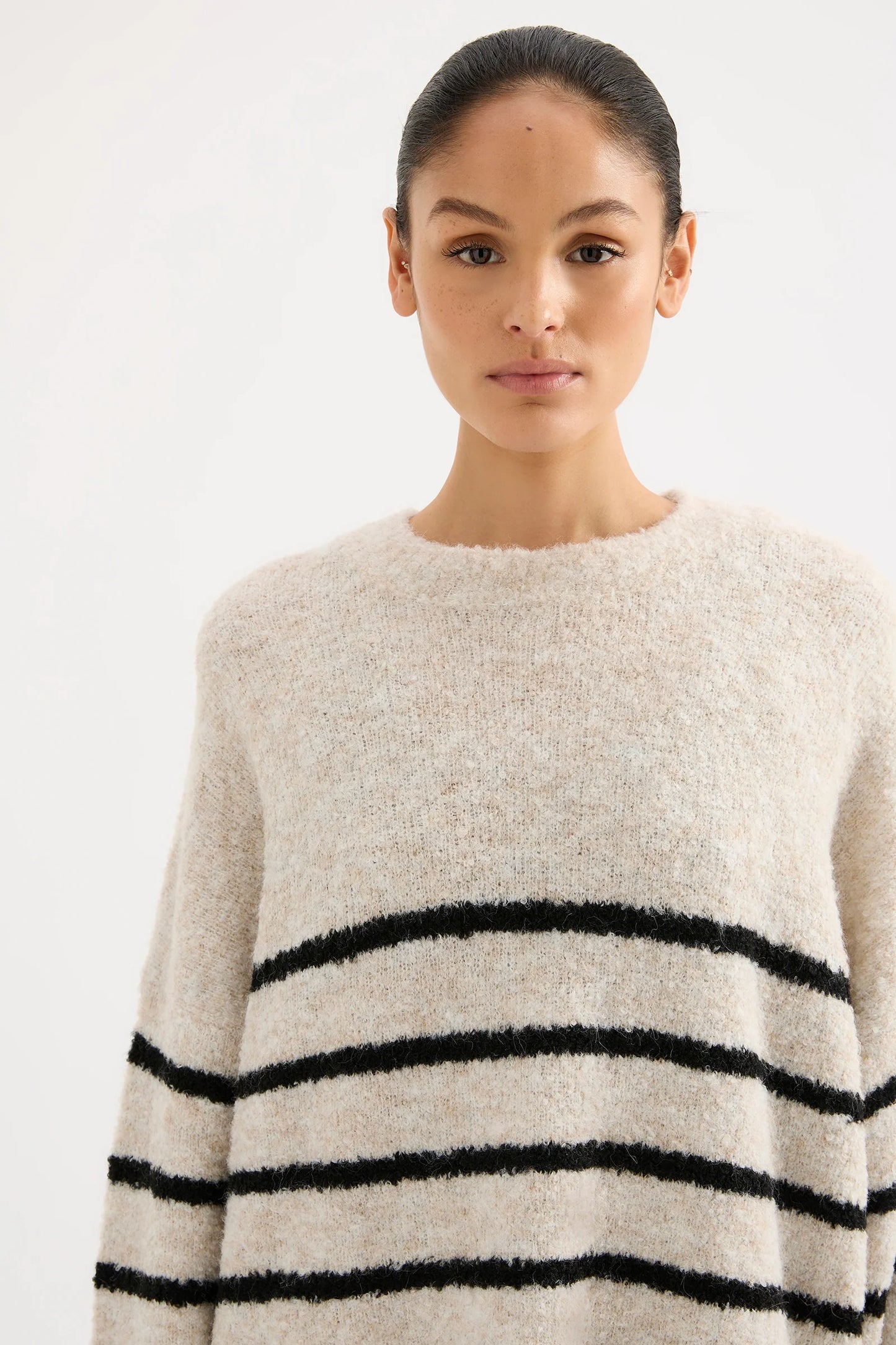 Nude Lucy Elias Stripe Knit in Oatmeal Stripe - the tartan fox
