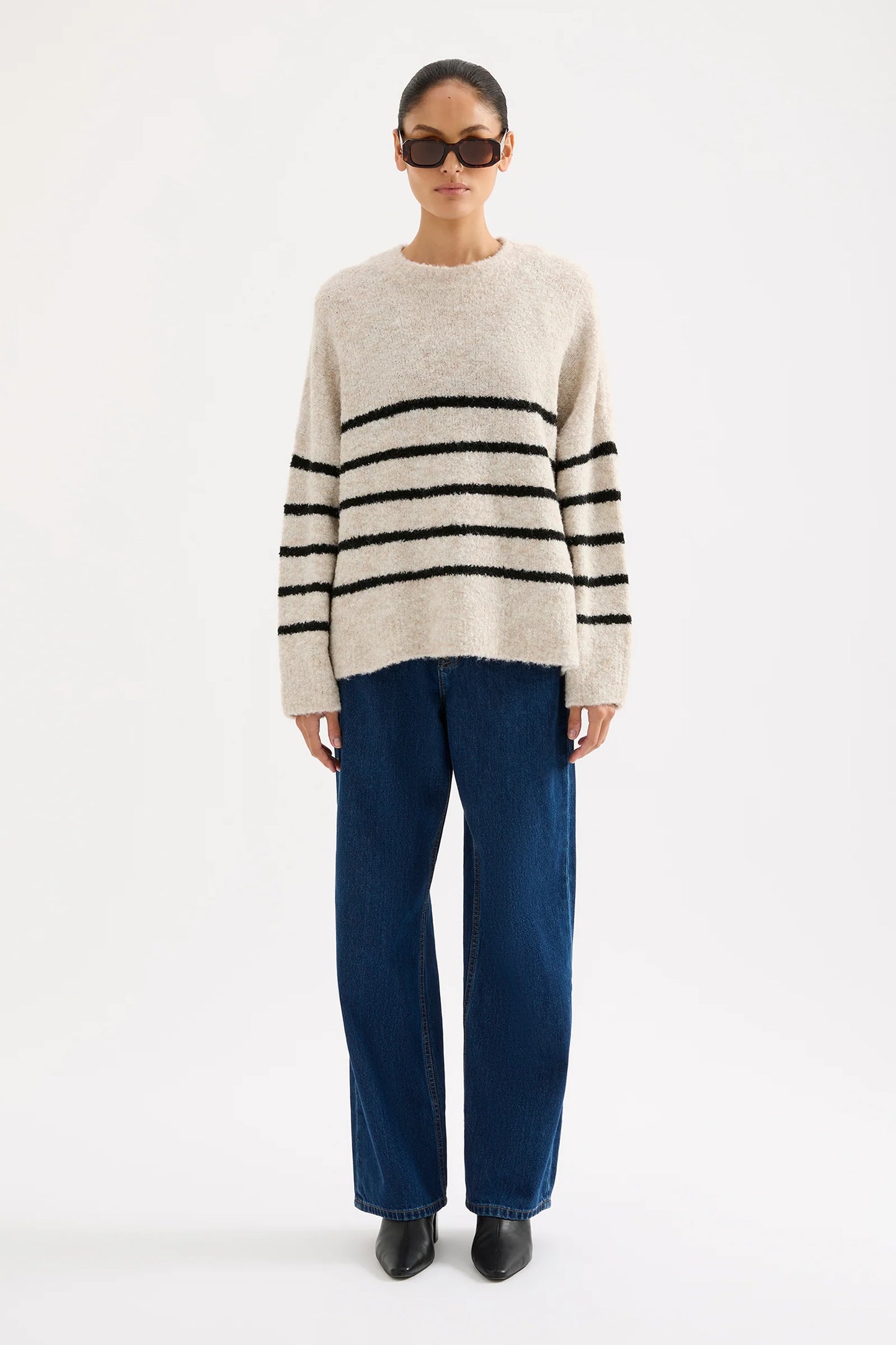 Nude Lucy Elias Stripe Knit in Oatmeal Stripe - the tartan fox