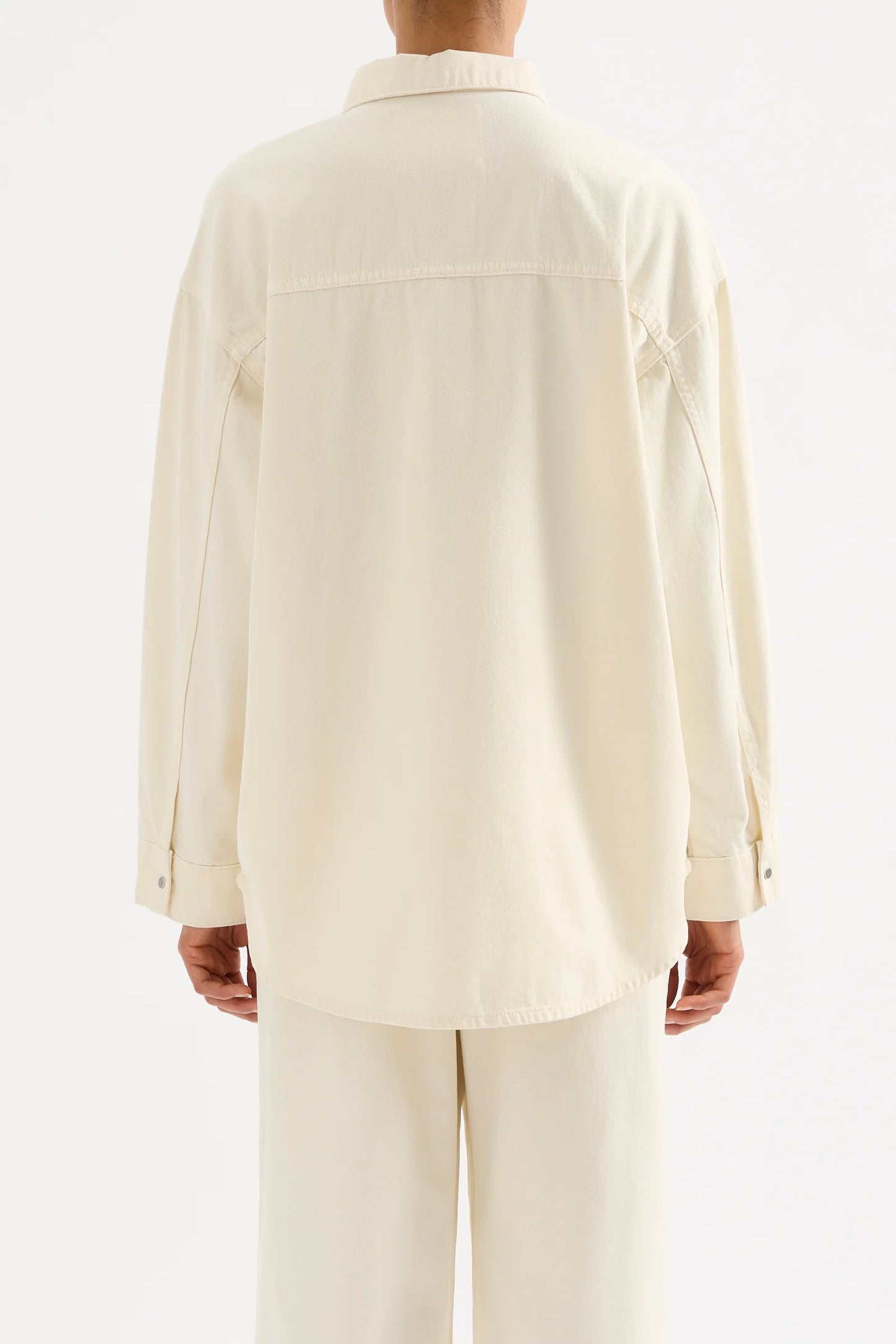 Nude Lucy Esme Denim Overshirt in Natural - the tartan fox