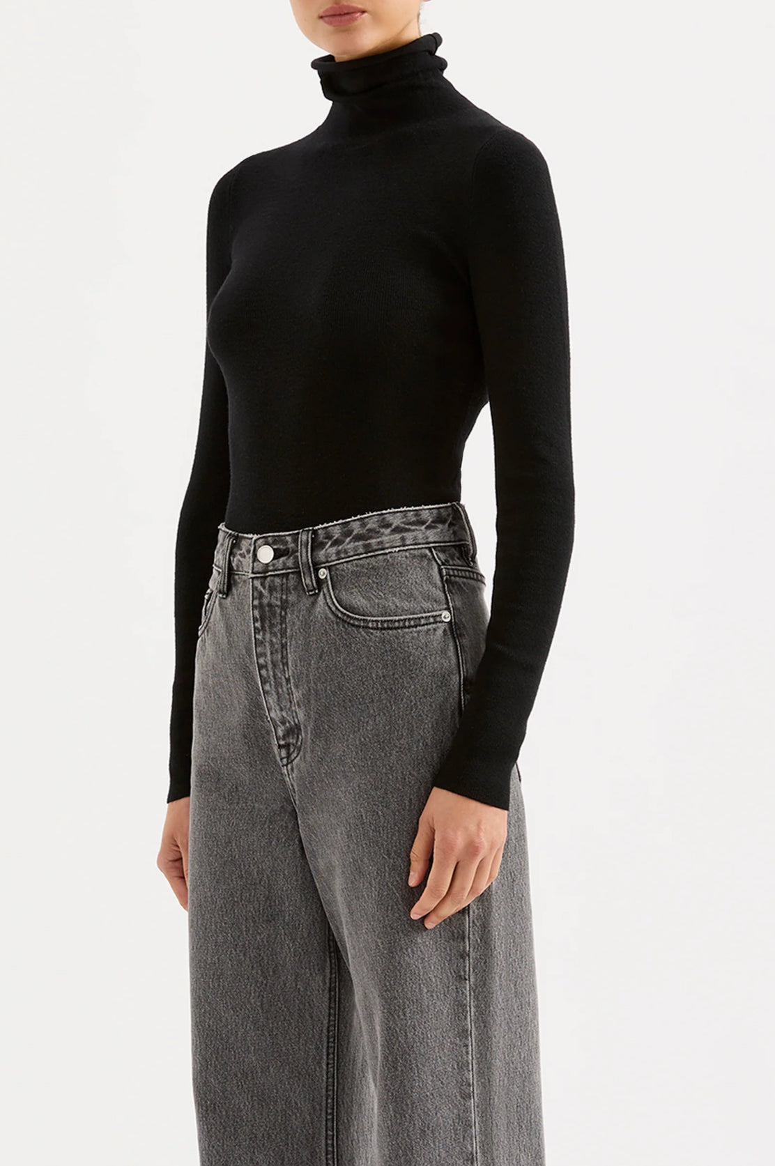 Nude Lucy Florence Merino Skivvy in Black - the tartan fox