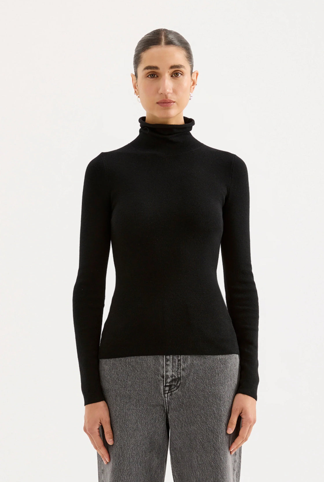 Nude Lucy Florence Merino Skivvy in Black - the tartan fox