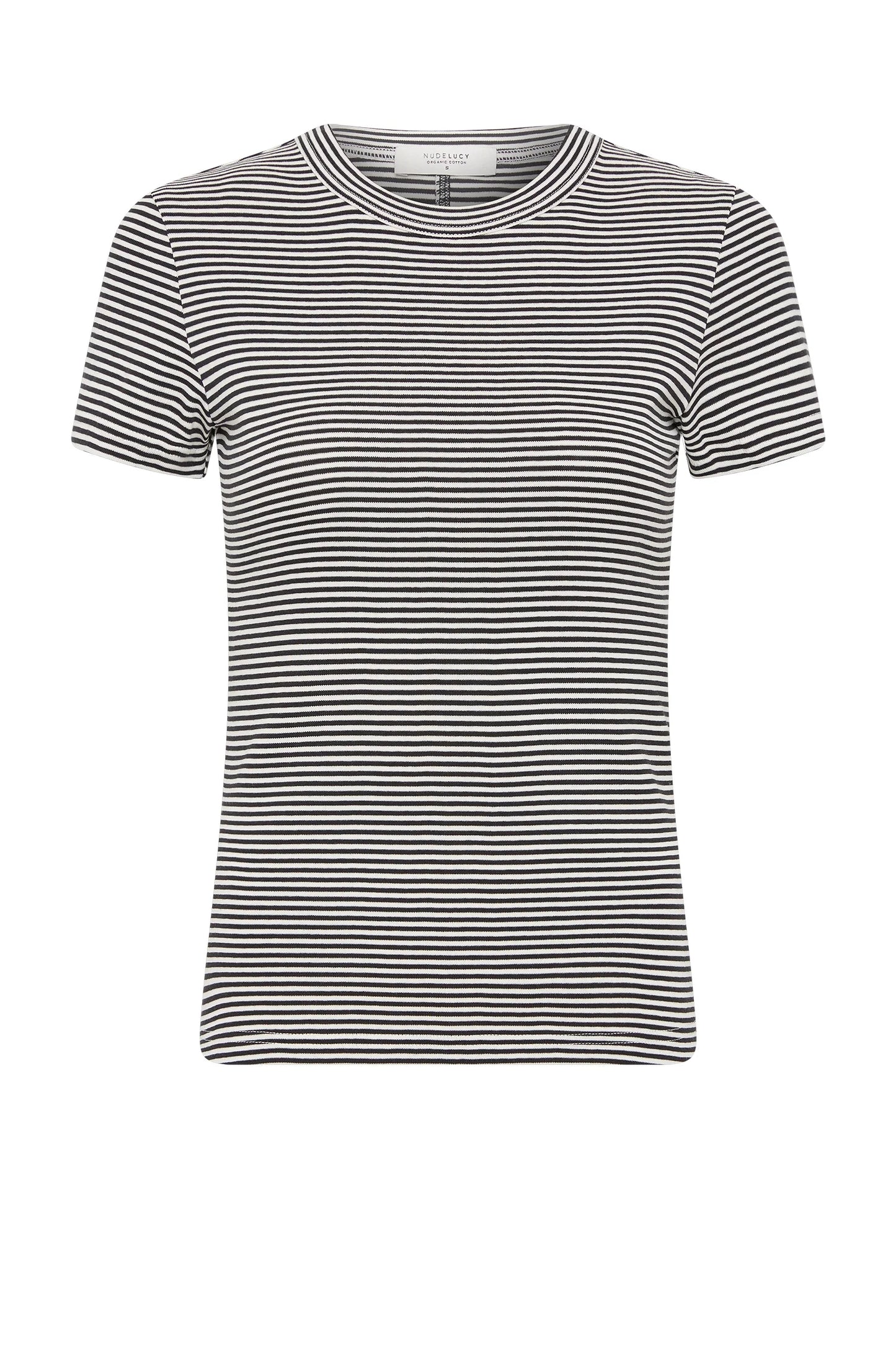 Nude Lucy Organic Baby Tee in Black Stripe - the tartan fox
