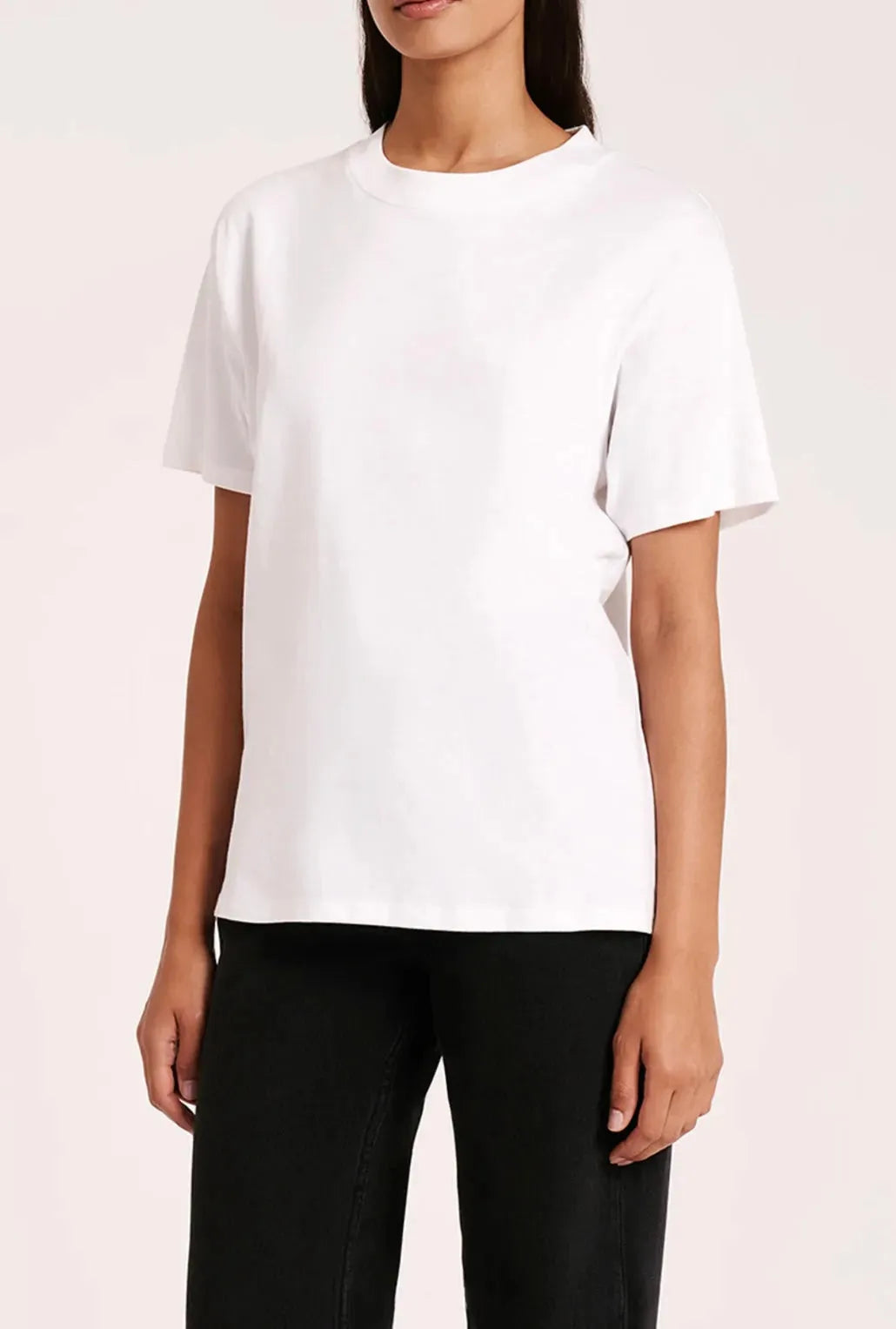 Nude Lucy Organic Boyfriend Tee in White - the tartan fox