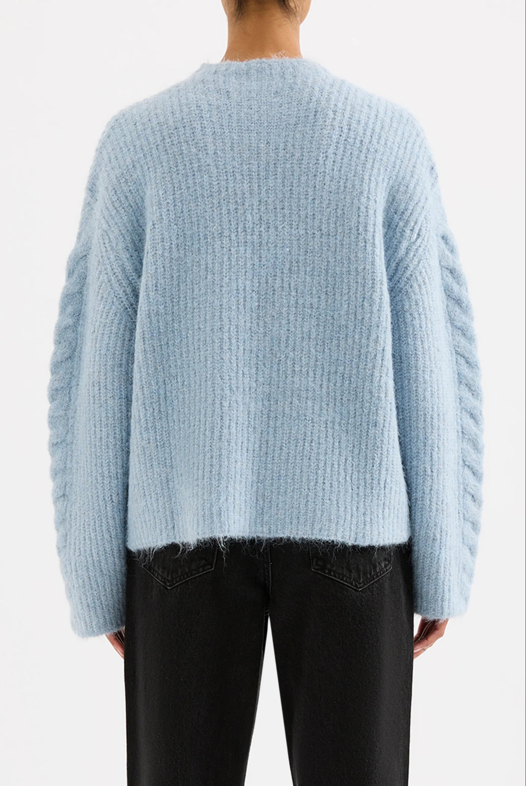 Nude Lucy Paige Cable Knit in Sky - the tartan fox