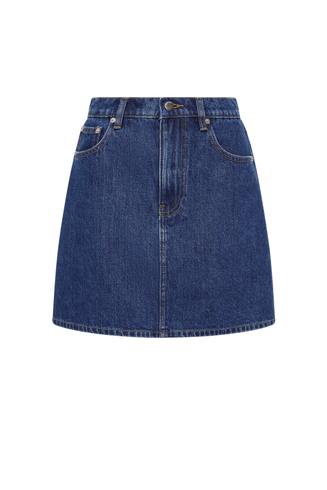 Nude Lucy Sia Denim Mini Skirt in Force Blue - the tartan fox