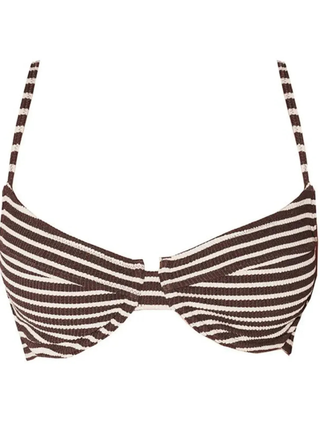 Nude Lucy Stripe Crinkle Bralette in Stripe - the tartan fox