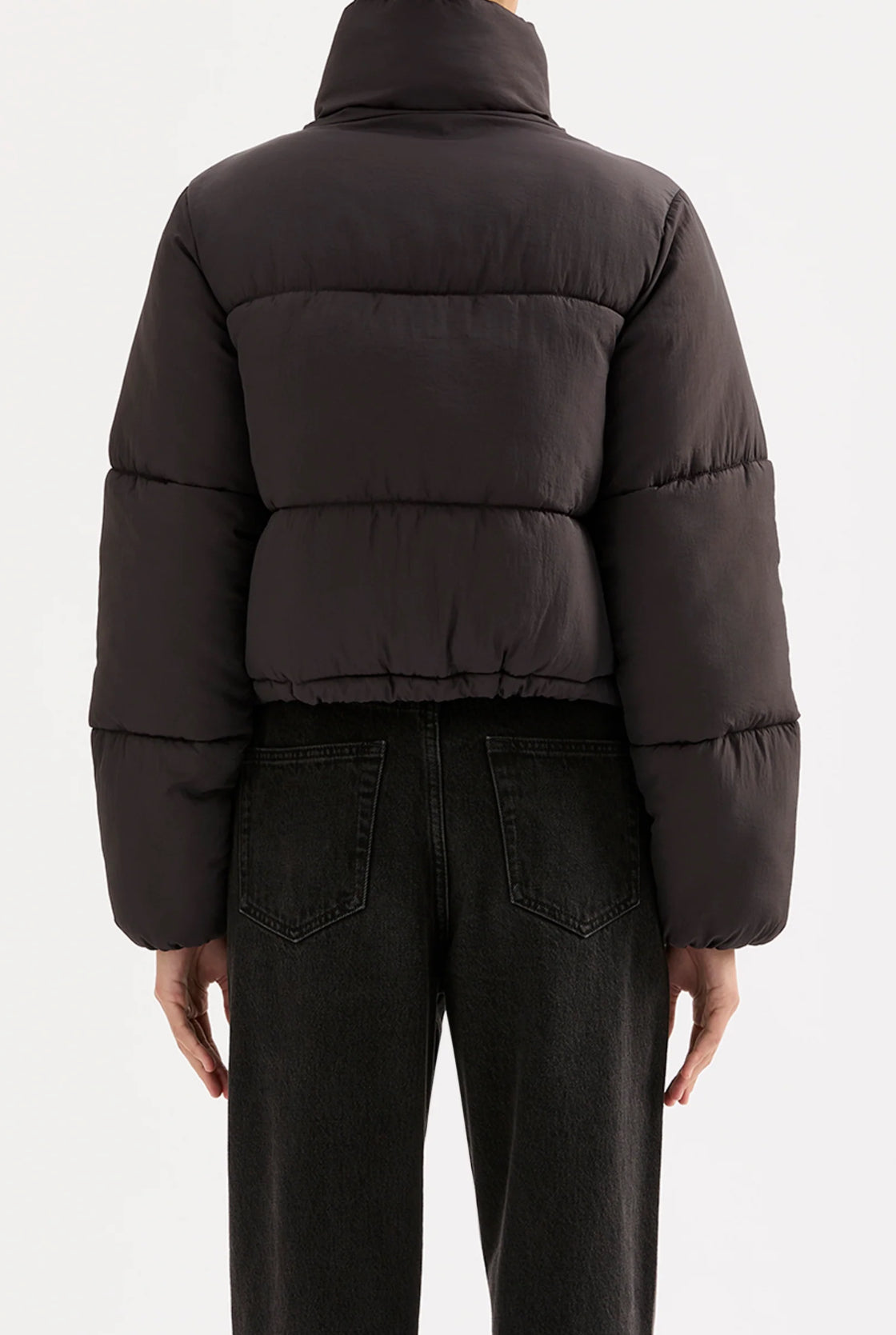 Nude Lucy Topher Puffer Jacket in Coal - the tartan fox