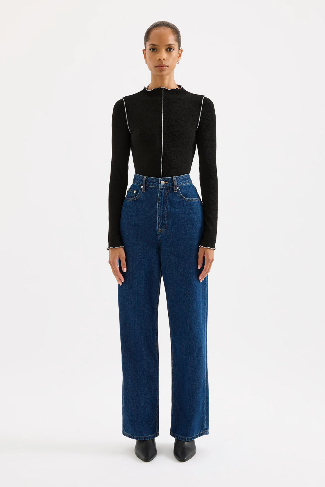 Nude Lucy Xander LS Top in Black - the tartan fox