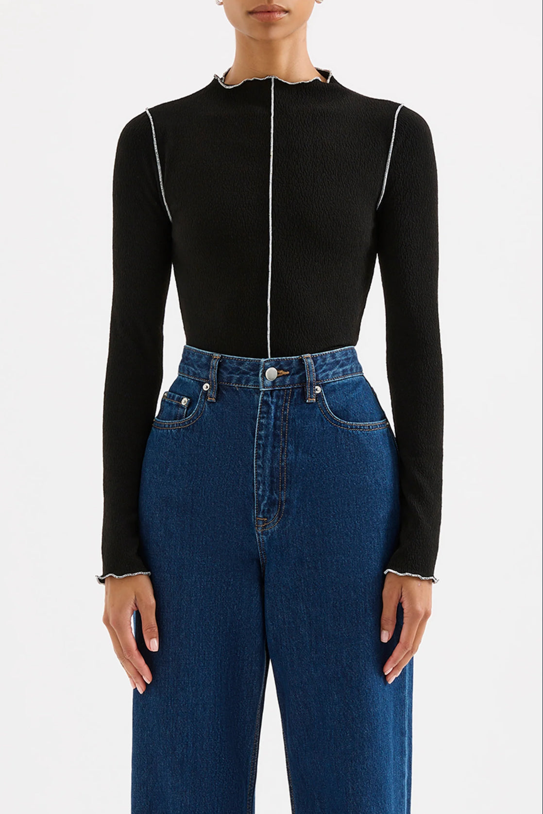 Nude Lucy Xander LS Top in Black - the tartan fox