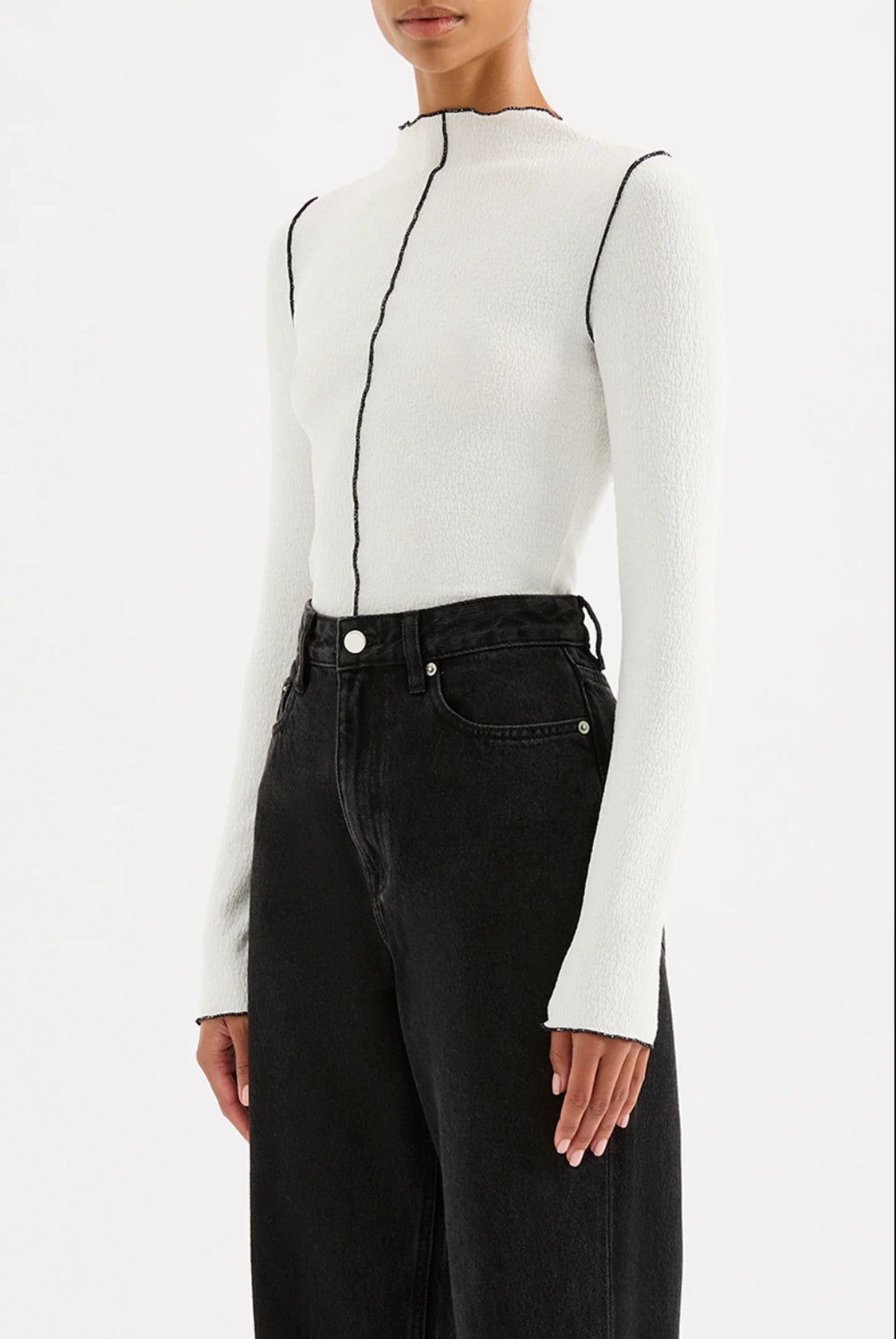 Nude Lucy Xander LS Top in Salt - the tartan fox