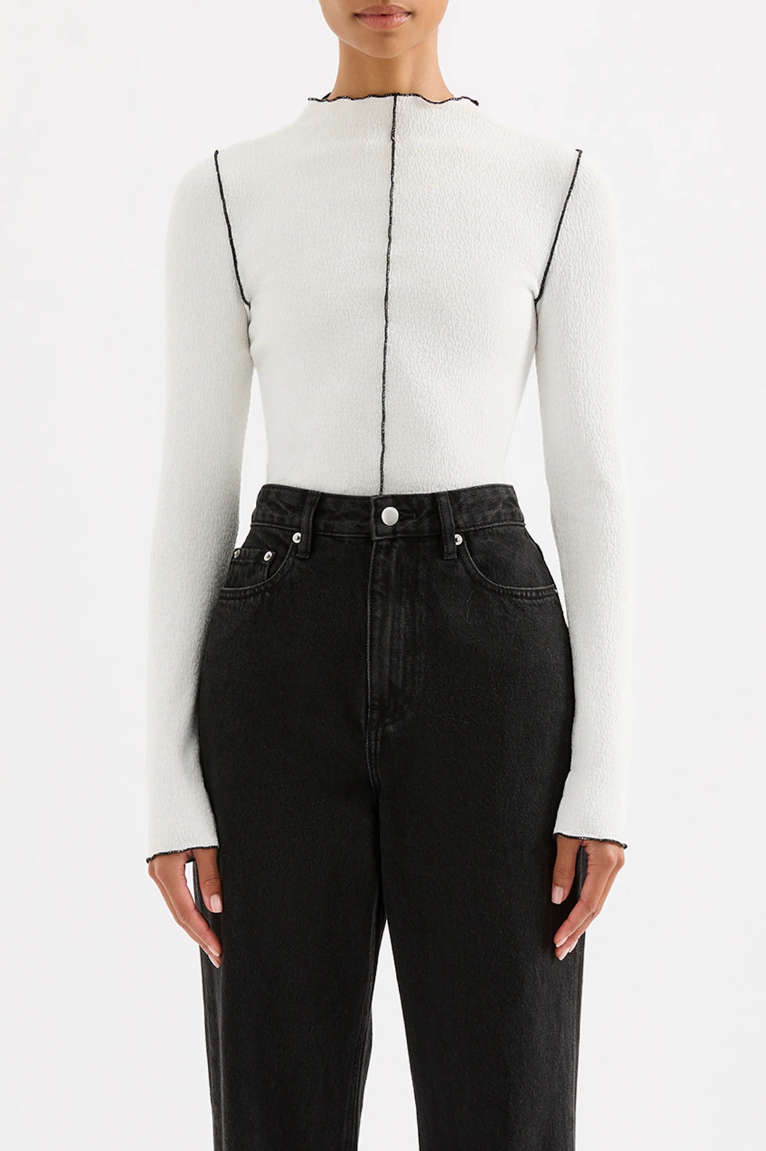 Nude Lucy Xander LS Top in Salt - the tartan fox