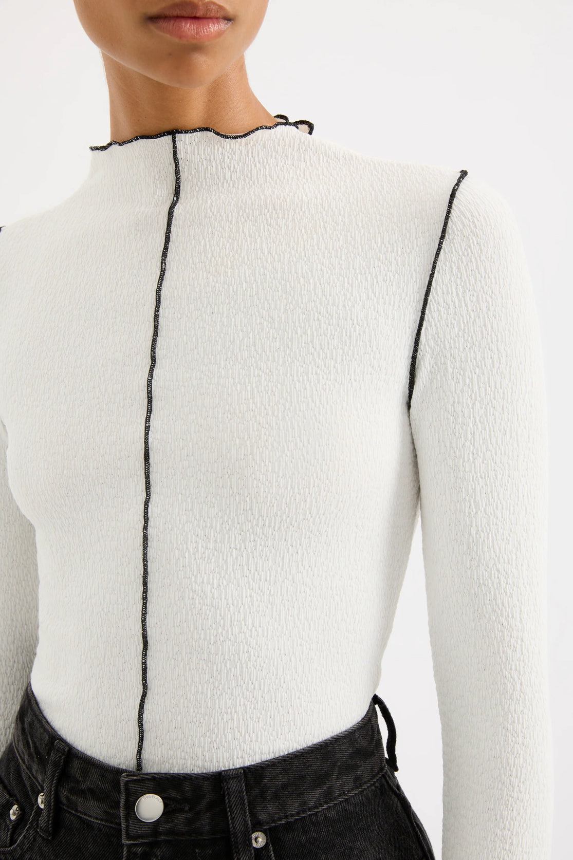 Nude Lucy Xander LS Top in Salt - the tartan fox