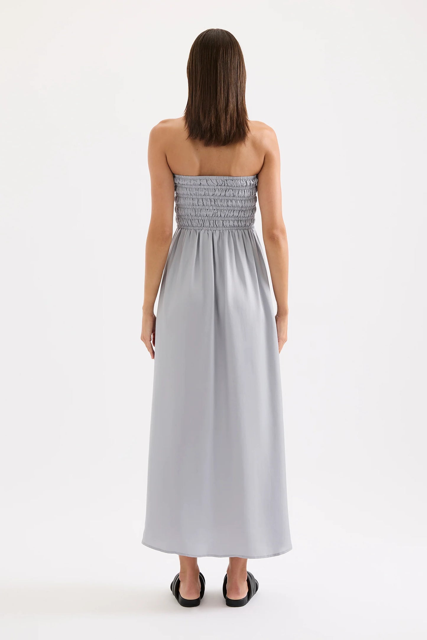 Nude Lucy Zuri Tencel Maxi Dress in Storm - the tartan fox