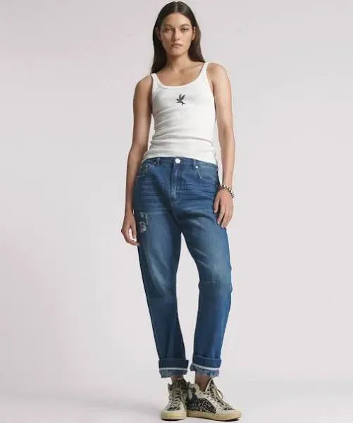 One Teaspoon Bandits Low Waist Relaxed Jeans in Rosewood - the tartan fox