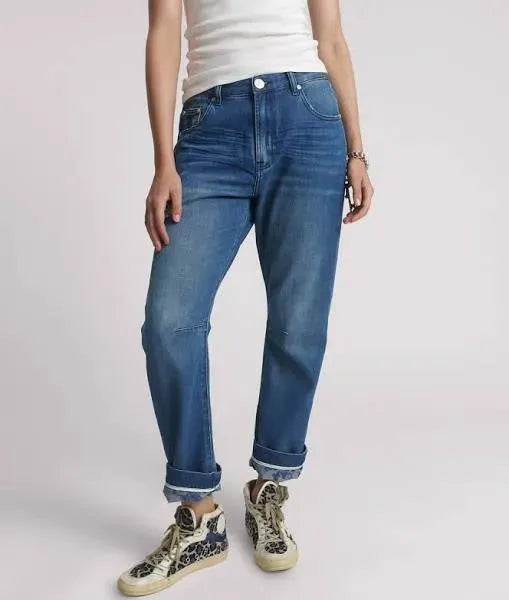One Teaspoon Bandits Low Waist Relaxed Jeans in Rosewood - the tartan fox