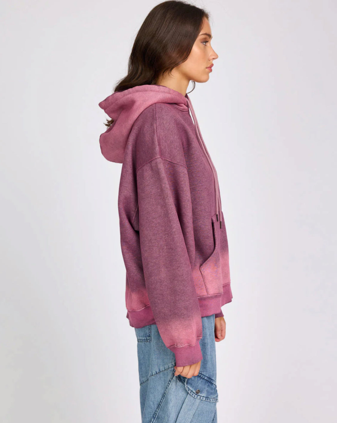 One Teaspoon Smiley Batwing Hoody in Washed Pink - the tartan fox