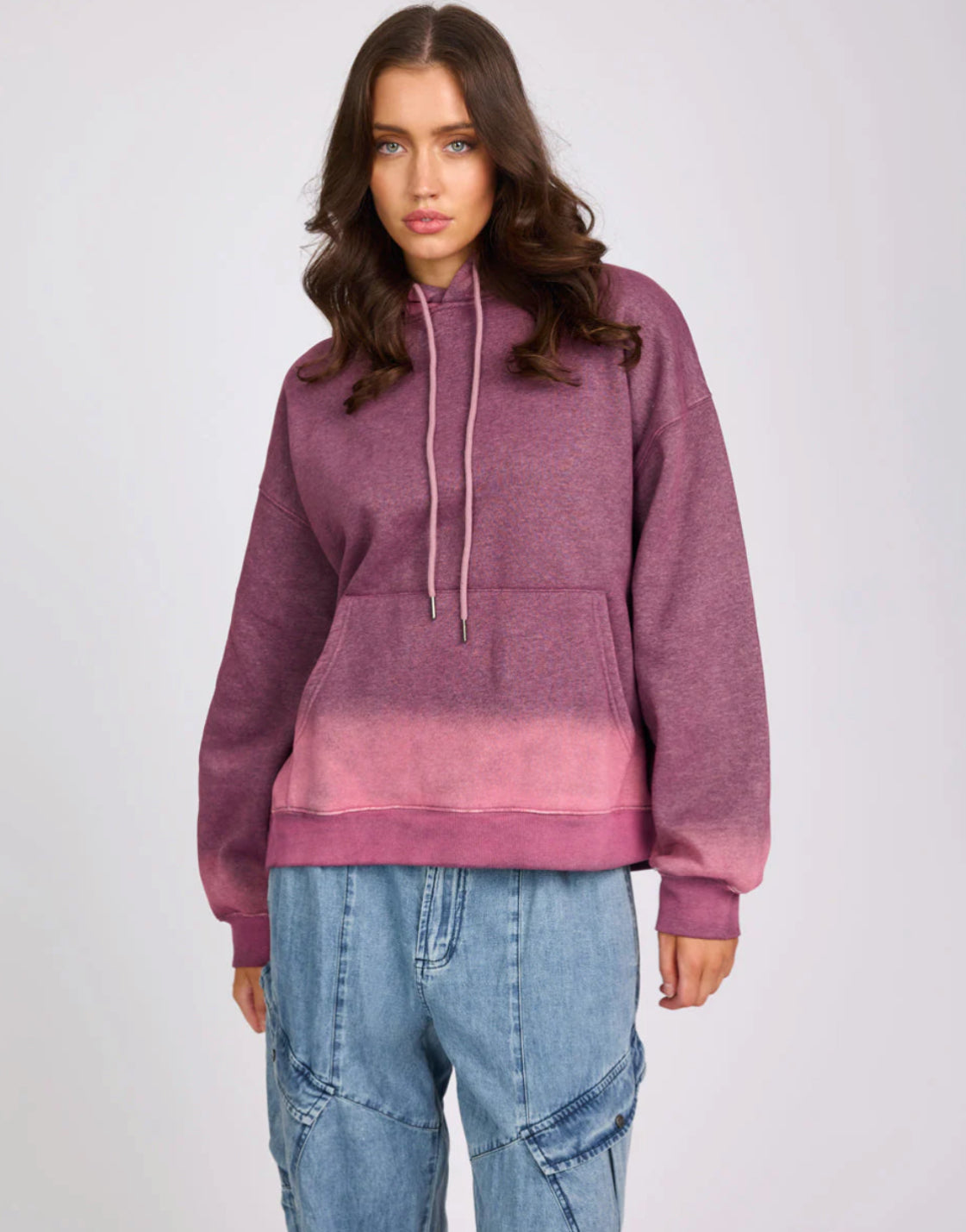 One Teaspoon Smiley Batwing Hoody in Washed Pink - the tartan fox