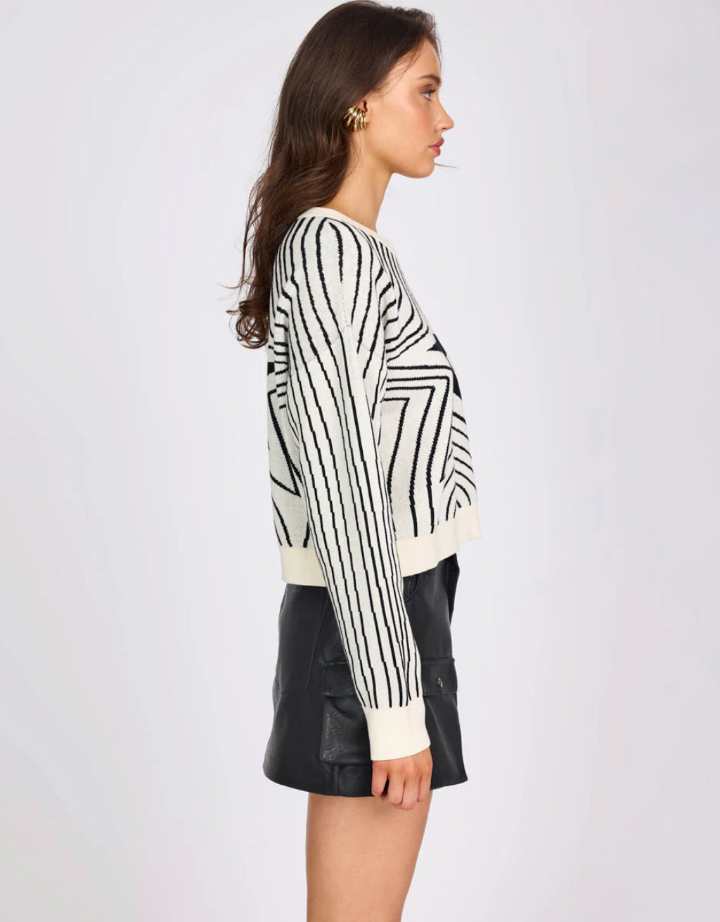 One Teaspoon Star Gazing Knitted Sweater in Mono - the tartan fox