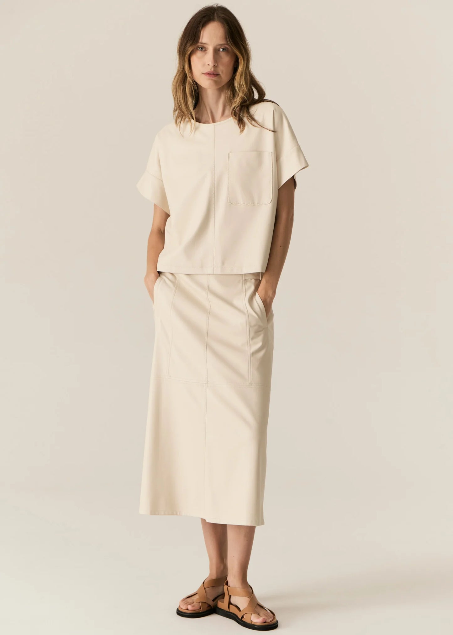 POL Belmond Tee in Ecru - the tartan fox