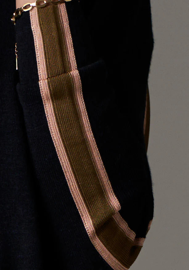 POL Bennet Drape Back Knit in Ink - the tartan fox