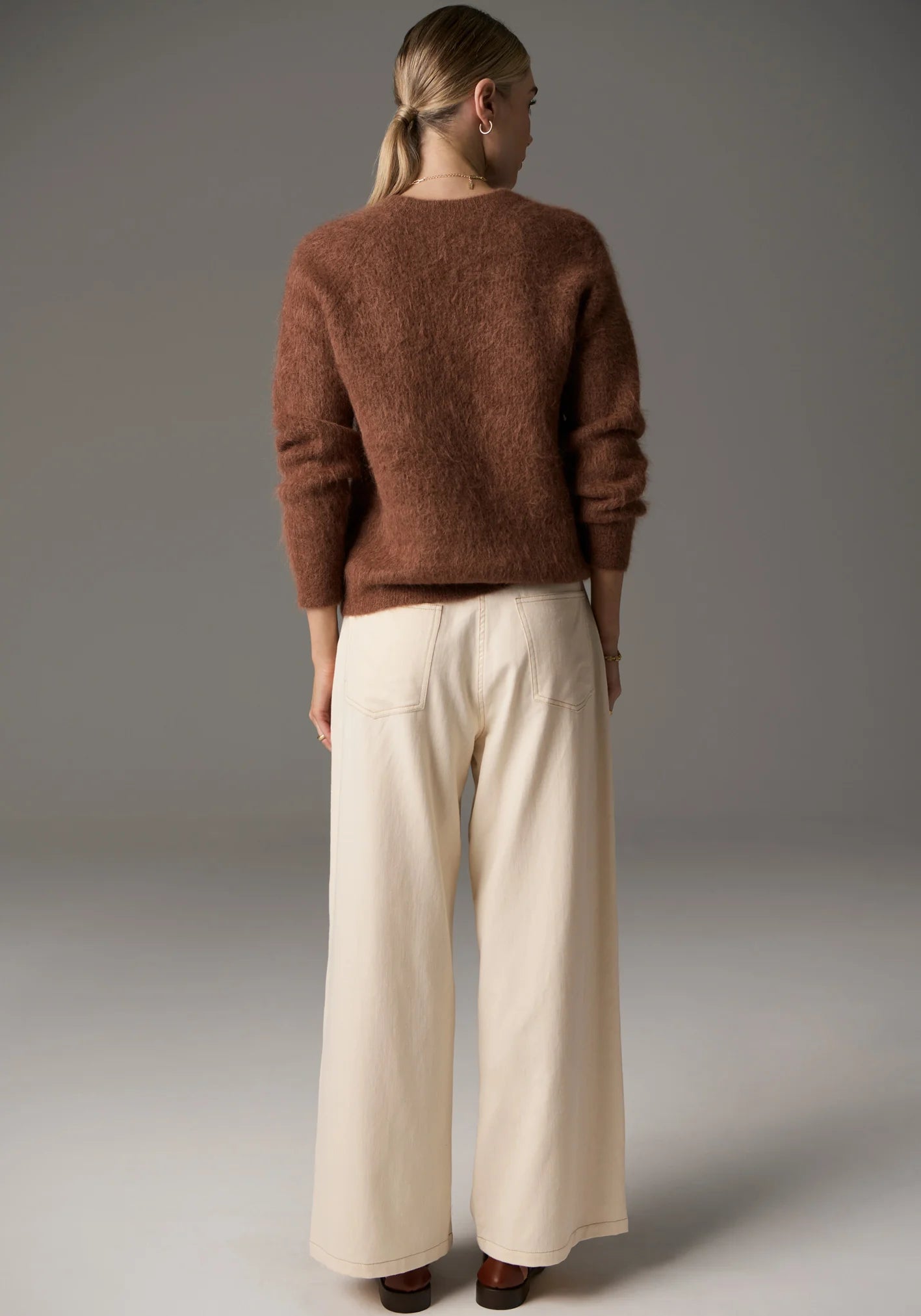 POL Finlay Crew Knit in Rust - the tartan fox