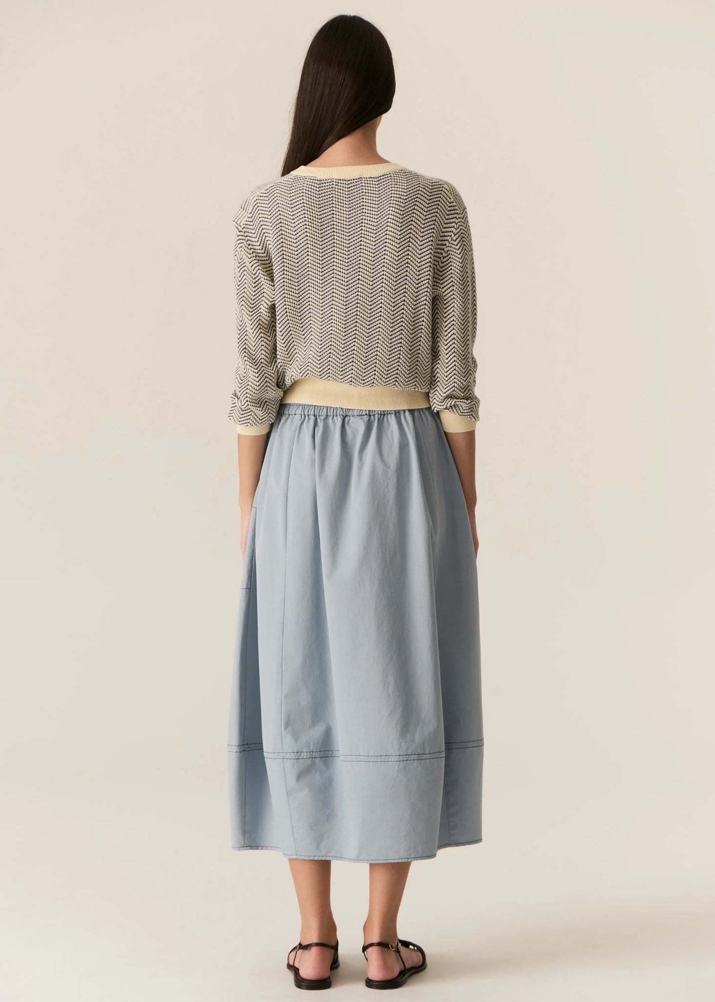 POL Jules Cardigan in Blue/Ivory - the tartan fox