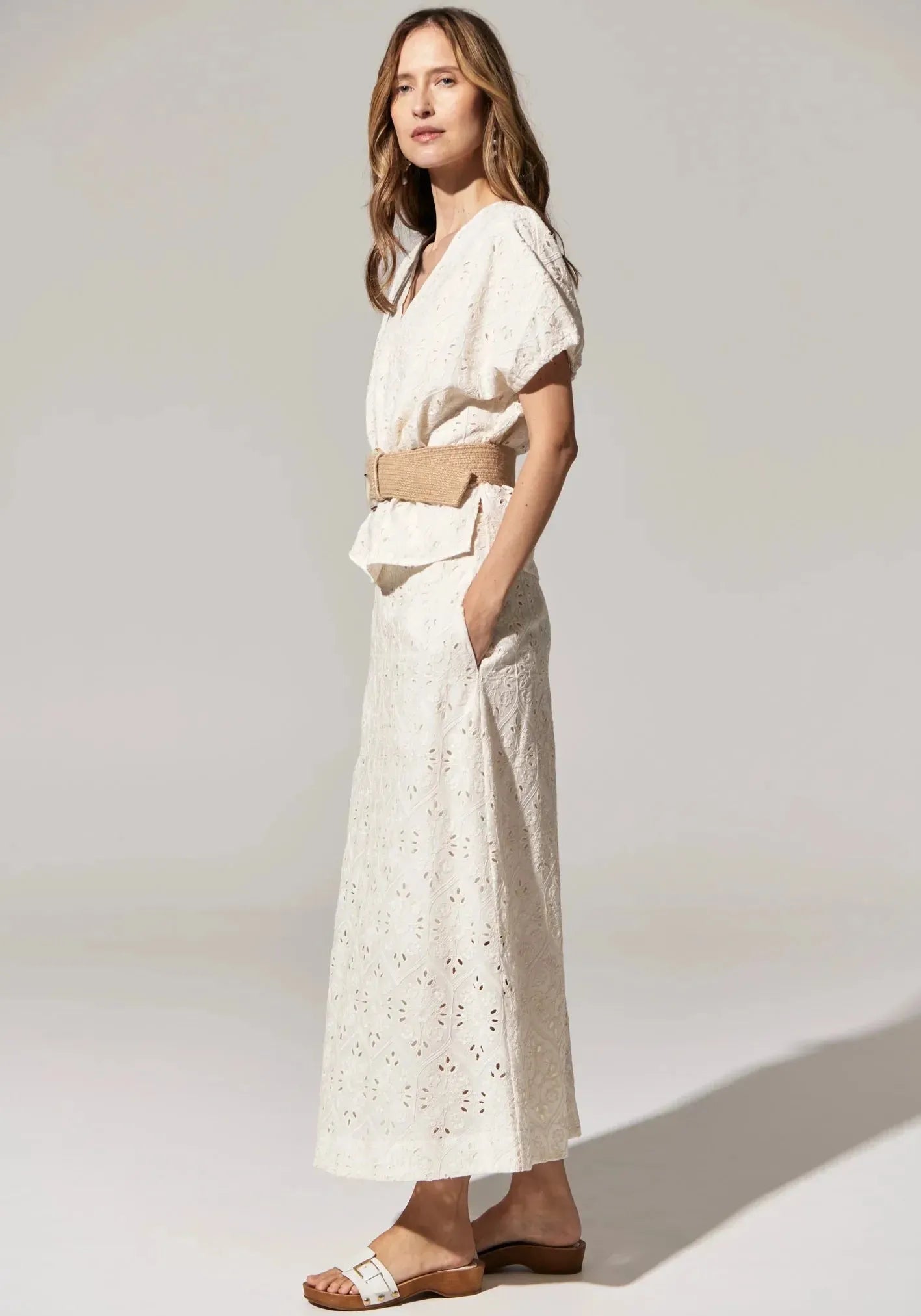 POL Junia Lace Top in Pebble - the tartan fox
