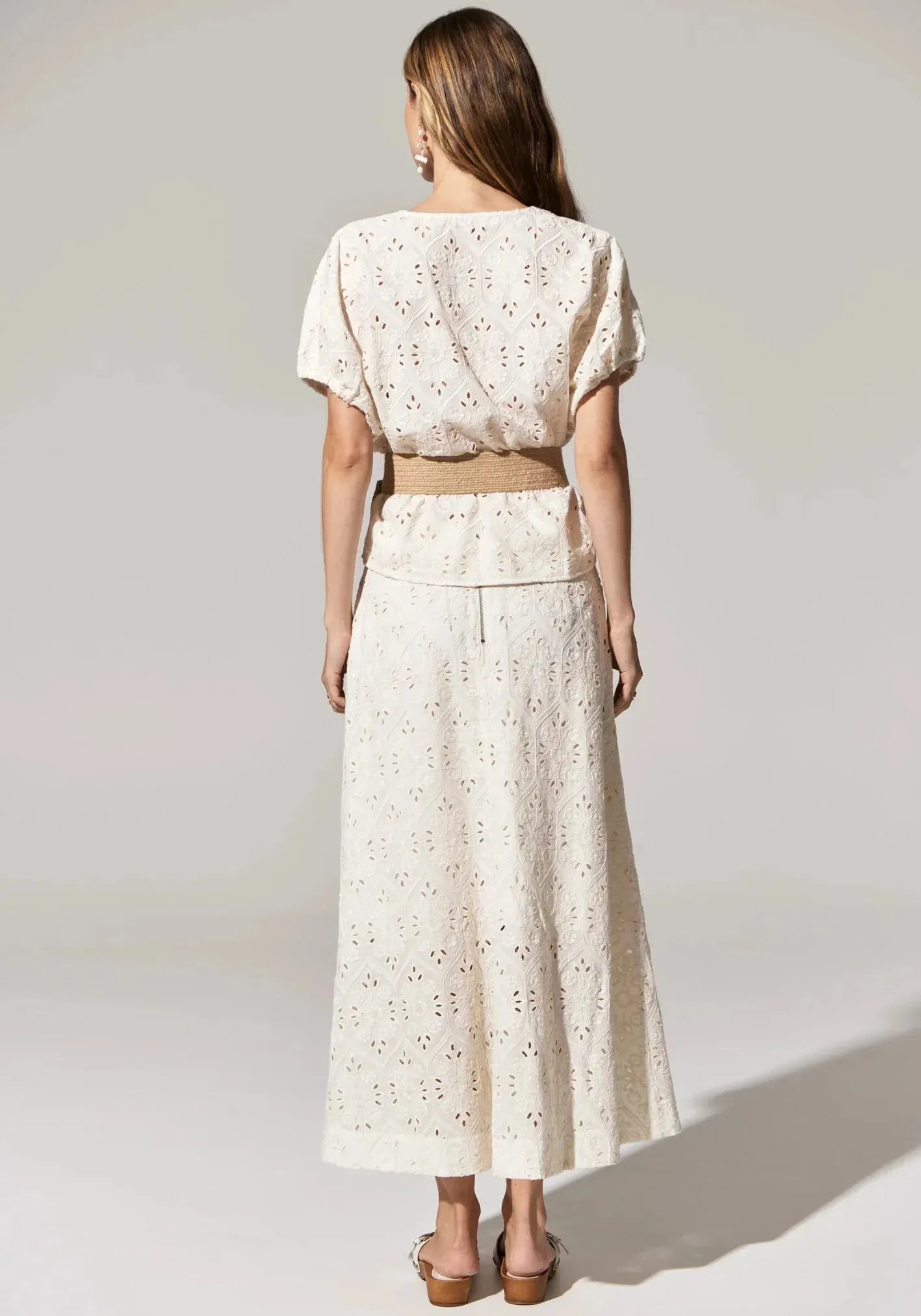 POL Junia Lace Top in Pebble - the tartan fox