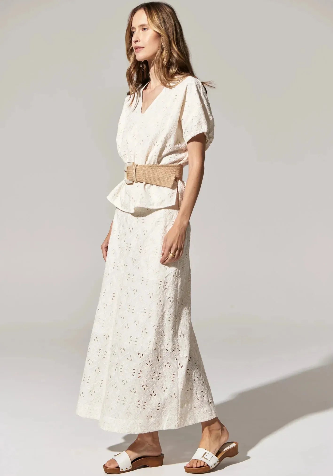 POL Junia Lace Top in Pebble - the tartan fox