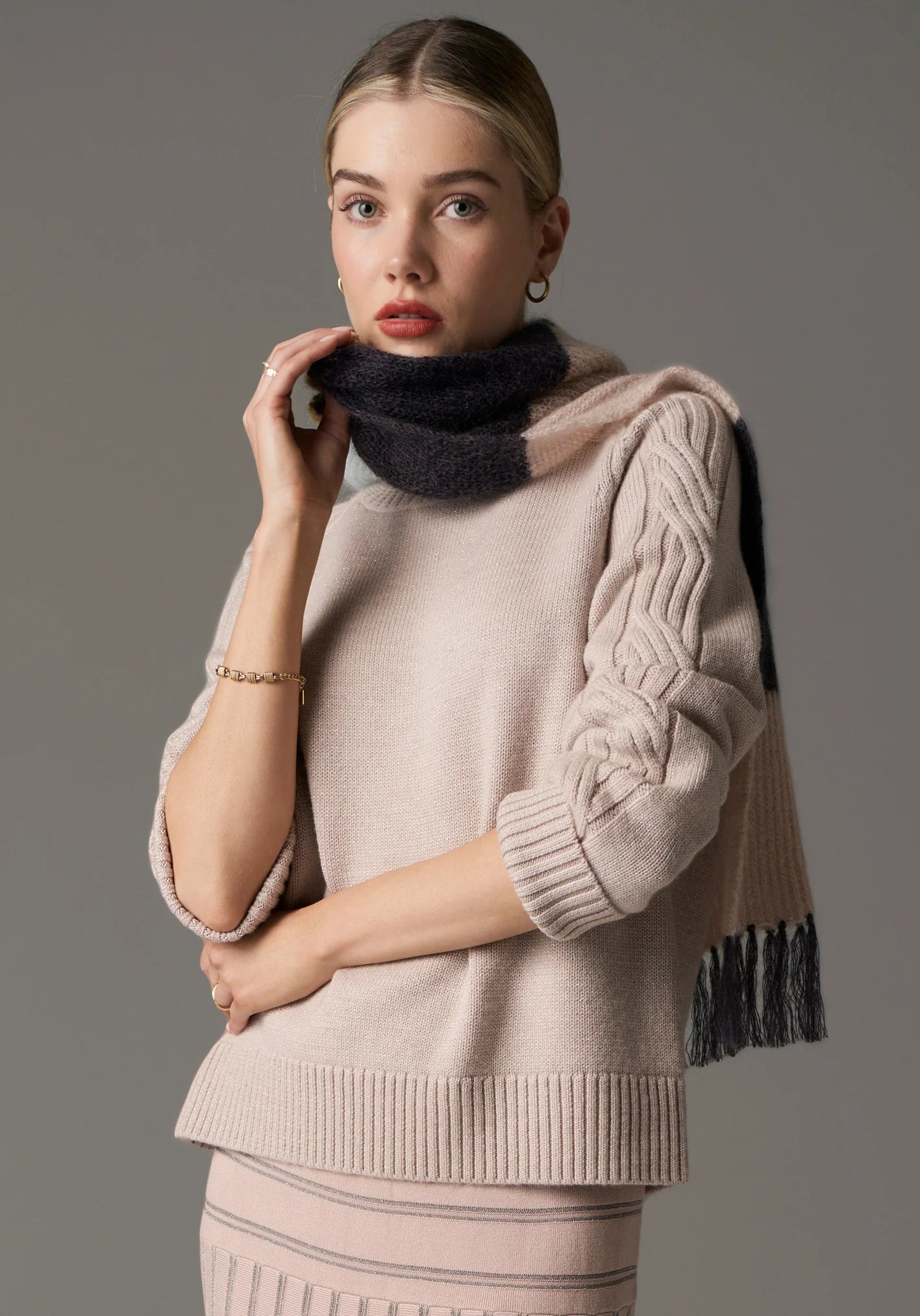 POL Maia Scarf in Multi - the tartan fox