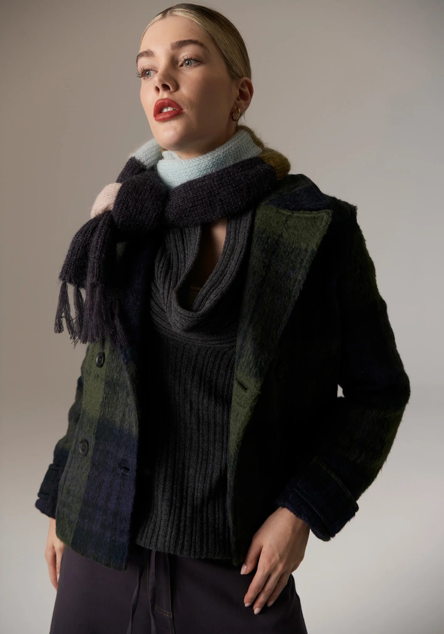 POL Maia Scarf in Multi - the tartan fox