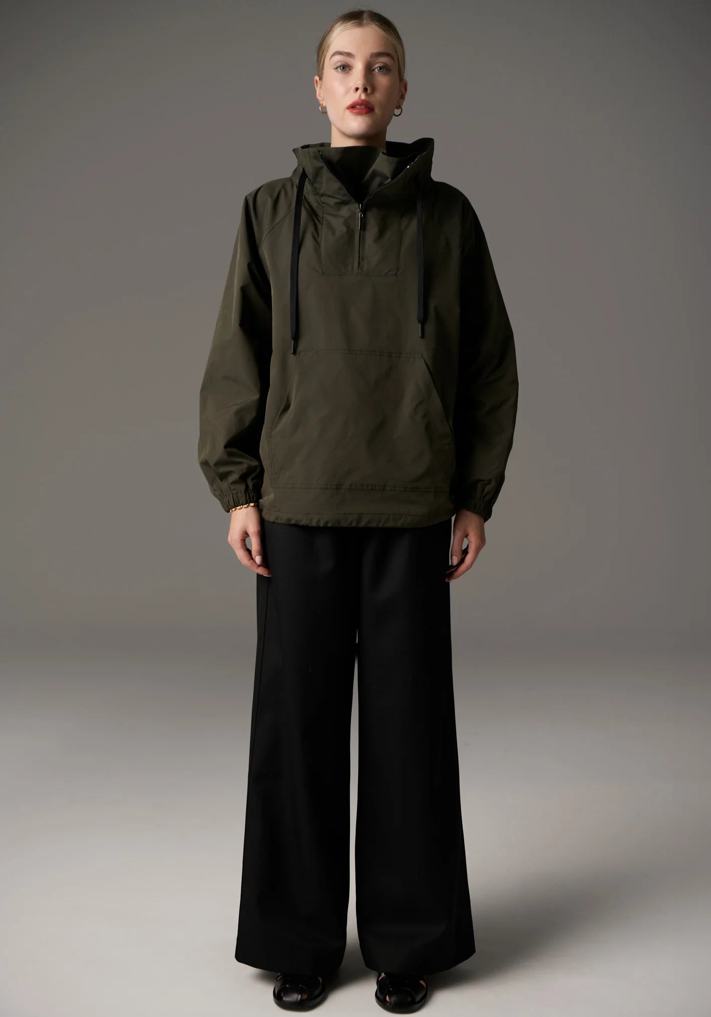 POL Marlo Windcheater in Khaki - the tartan fox