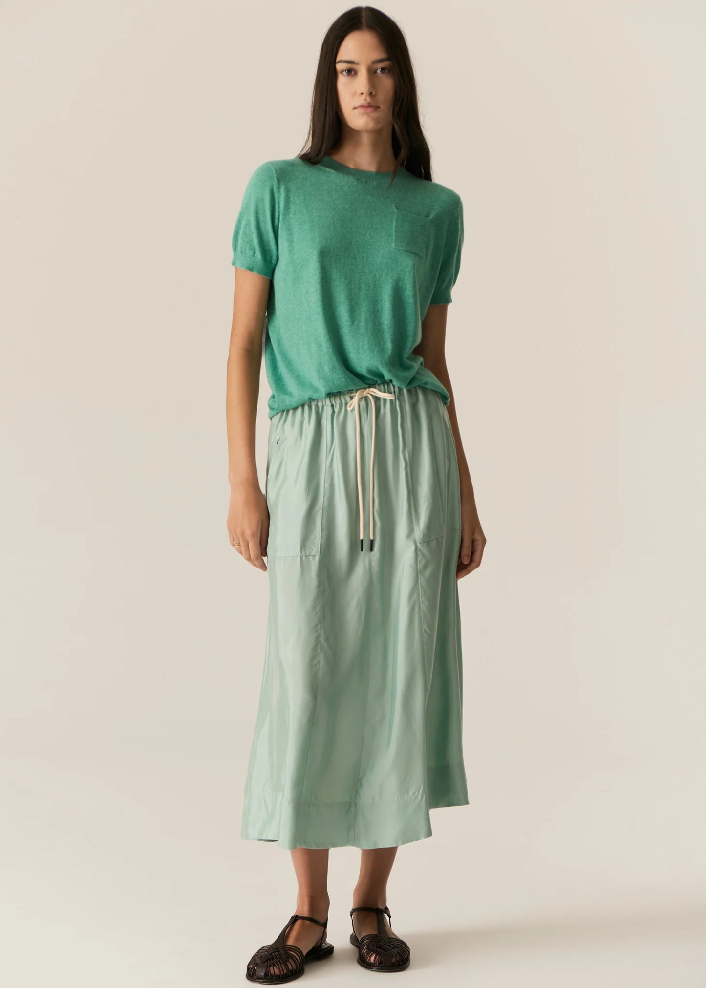 POL Pax Pocket Tee in Green - the tartan fox