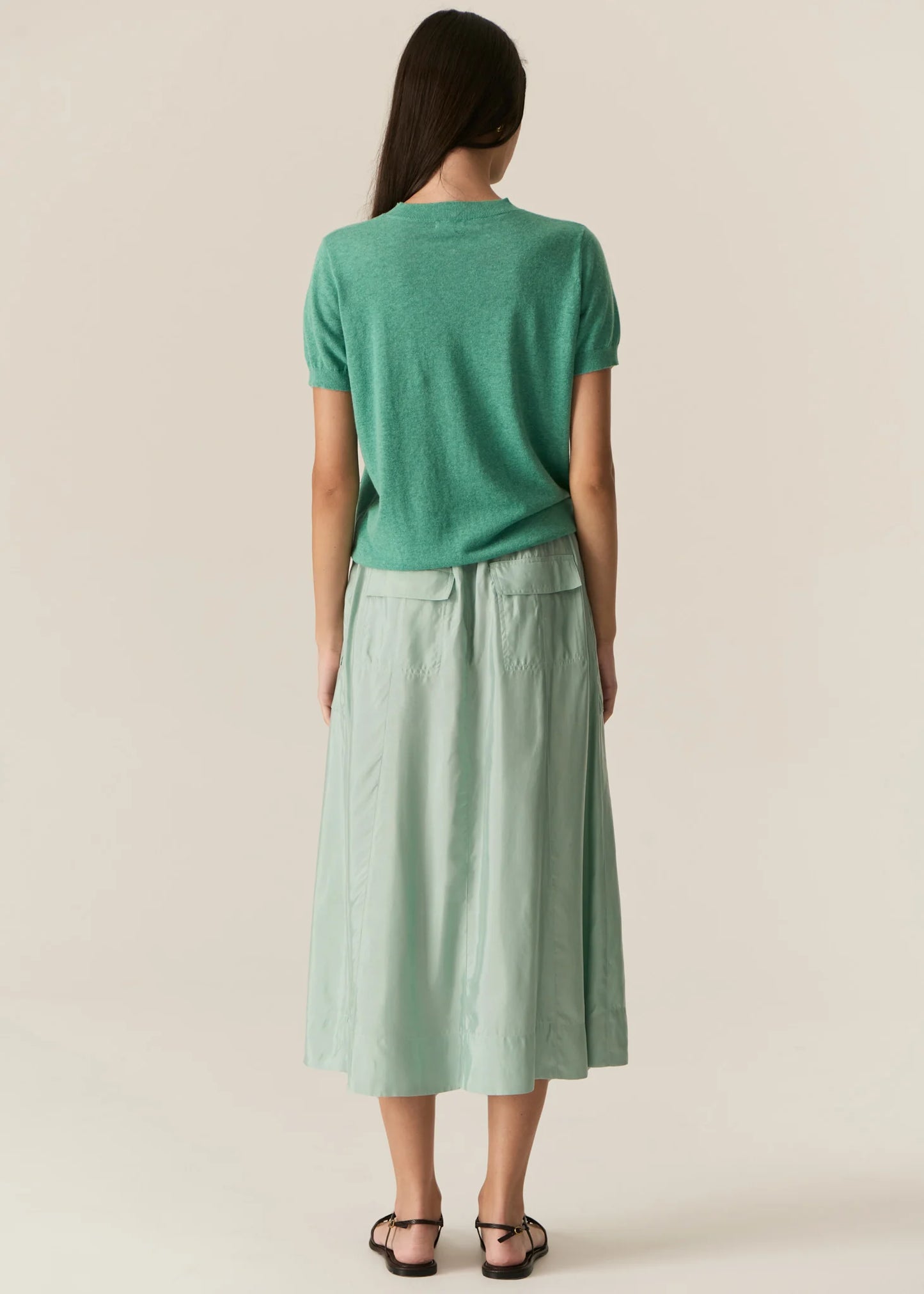 POL Pax Pocket Tee in Green - the tartan fox