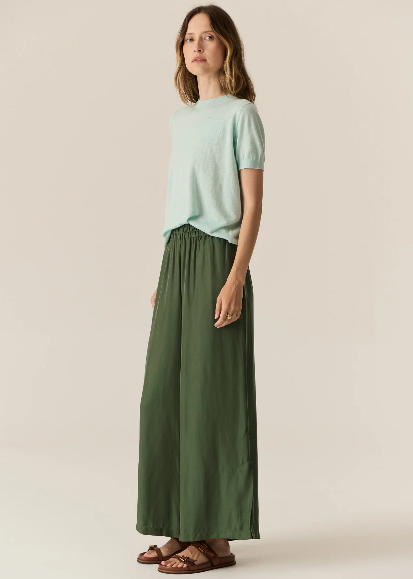 POL Pax Pocket Tee in Mist - the tartan fox