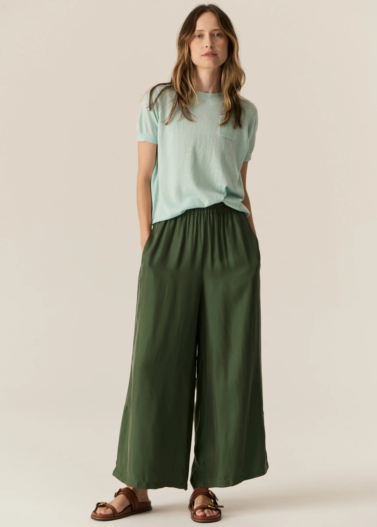 POL Pax Pocket Tee in Mist - the tartan fox