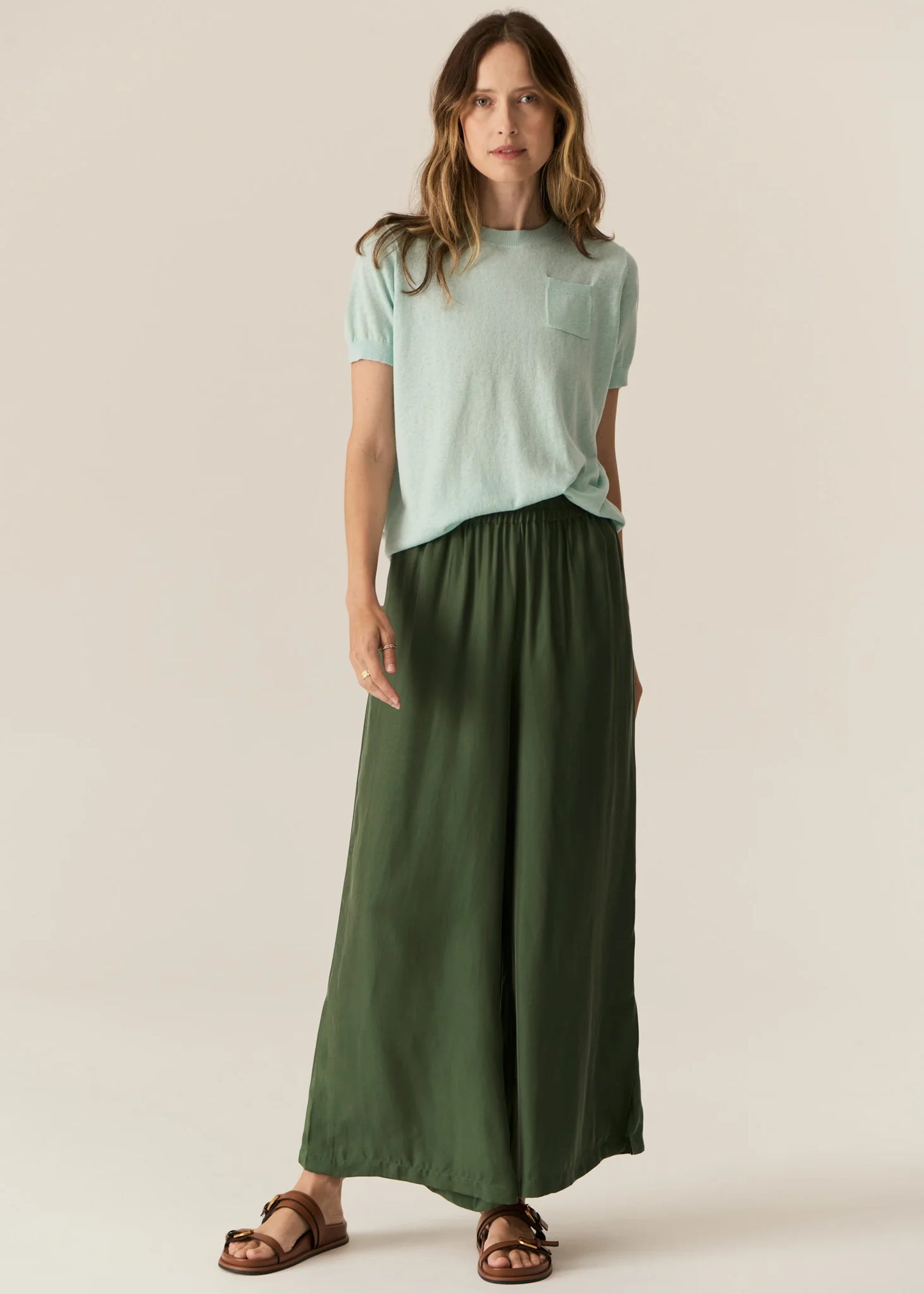 POL Pax Pocket Tee in Mist - the tartan fox
