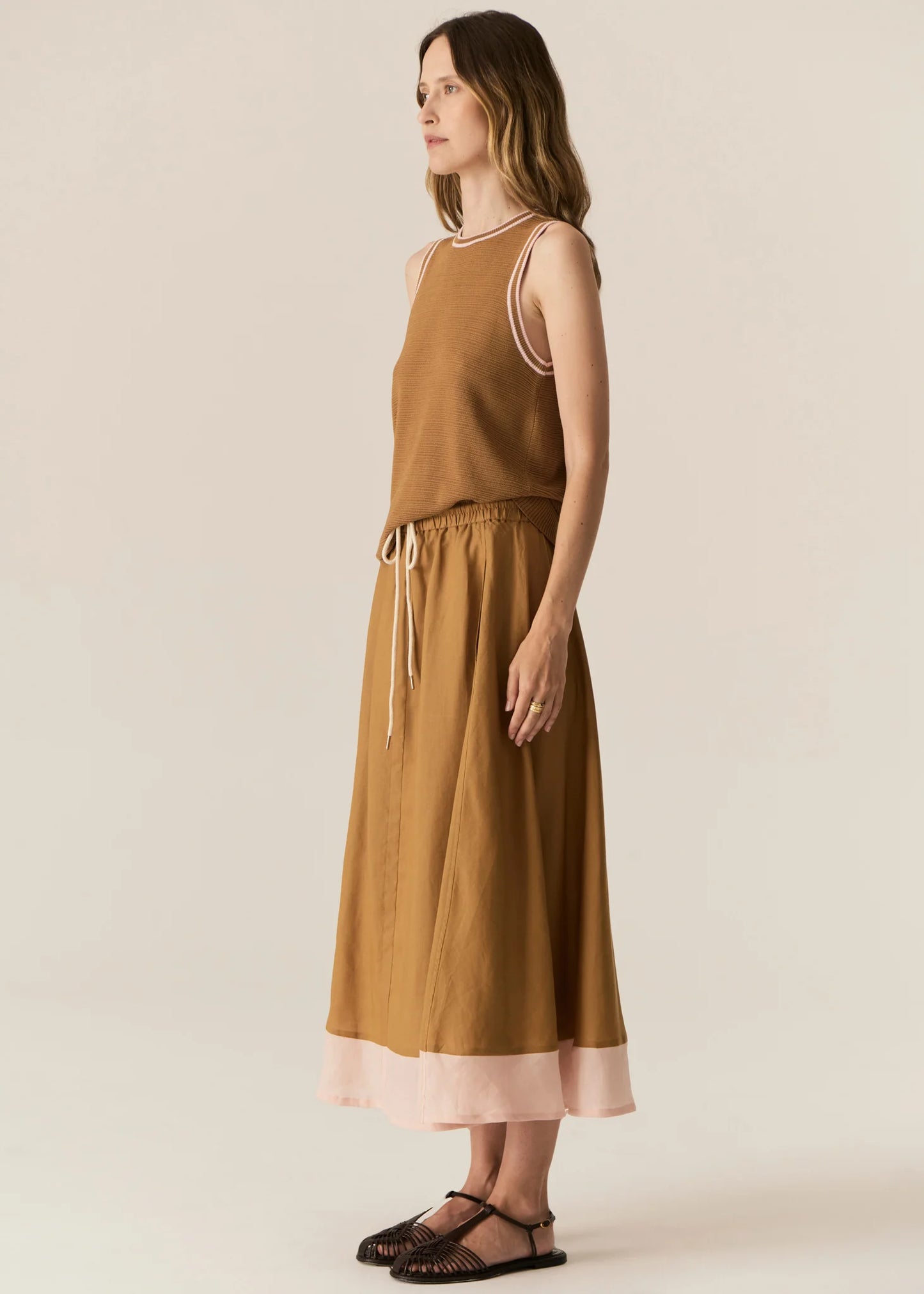 POL Tedd Tank in Ginger/Pink - the tartan fox