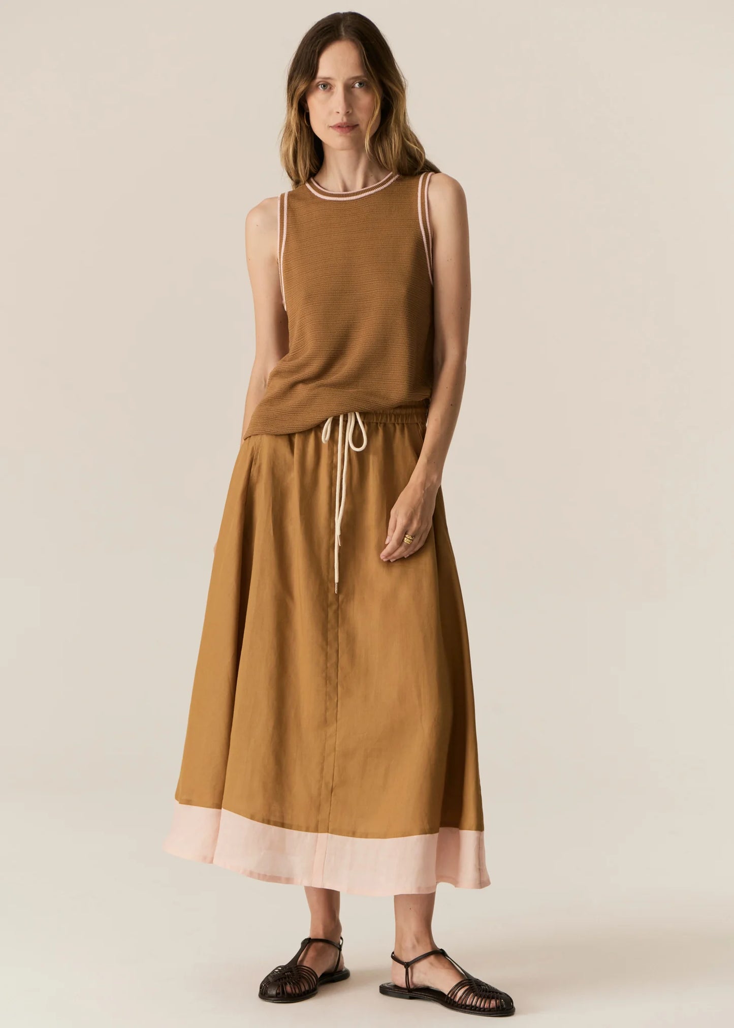 POL Tedd Tank in Ginger/Pink - the tartan fox