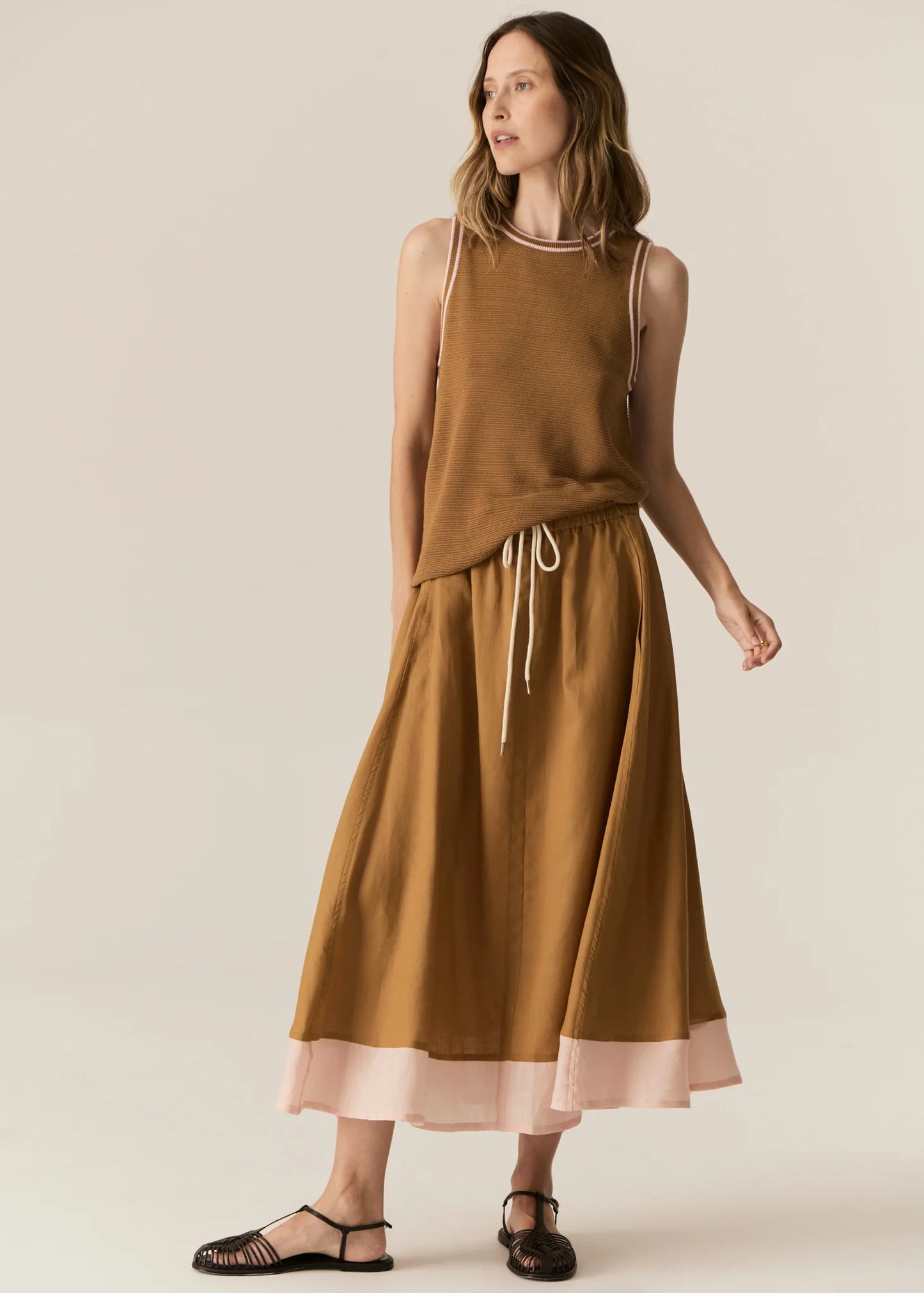 POL Tedd Tank in Ginger/Pink - the tartan fox
