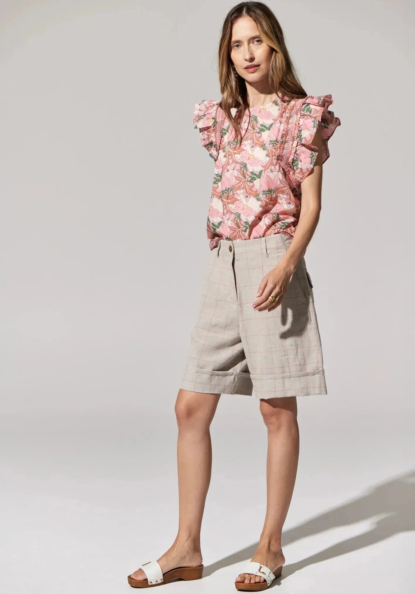 POL Tiller Shorts in Tiller Check - the tartan fox