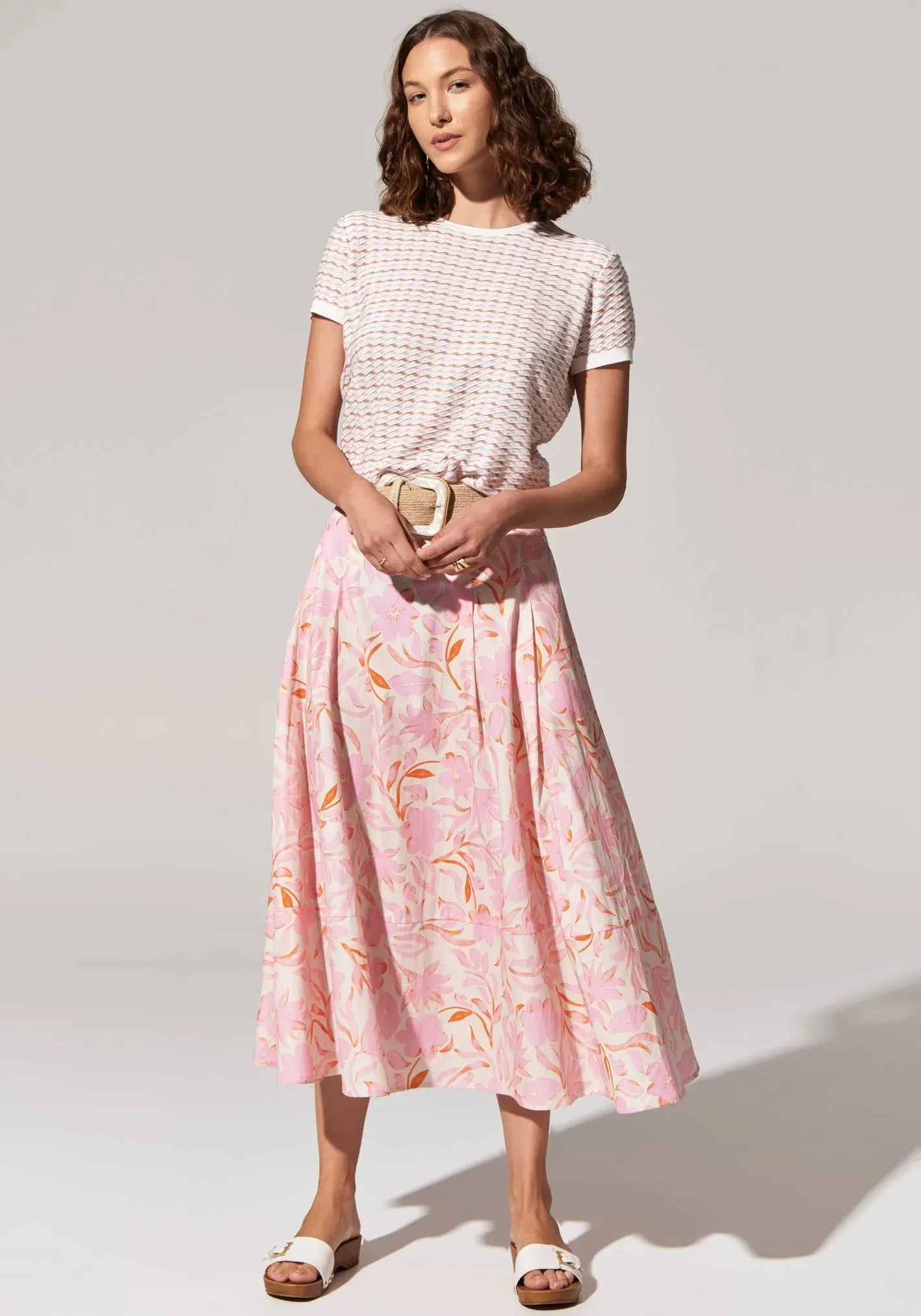 POL Ziggy Knit Tee in Pink Multi - the tartan fox