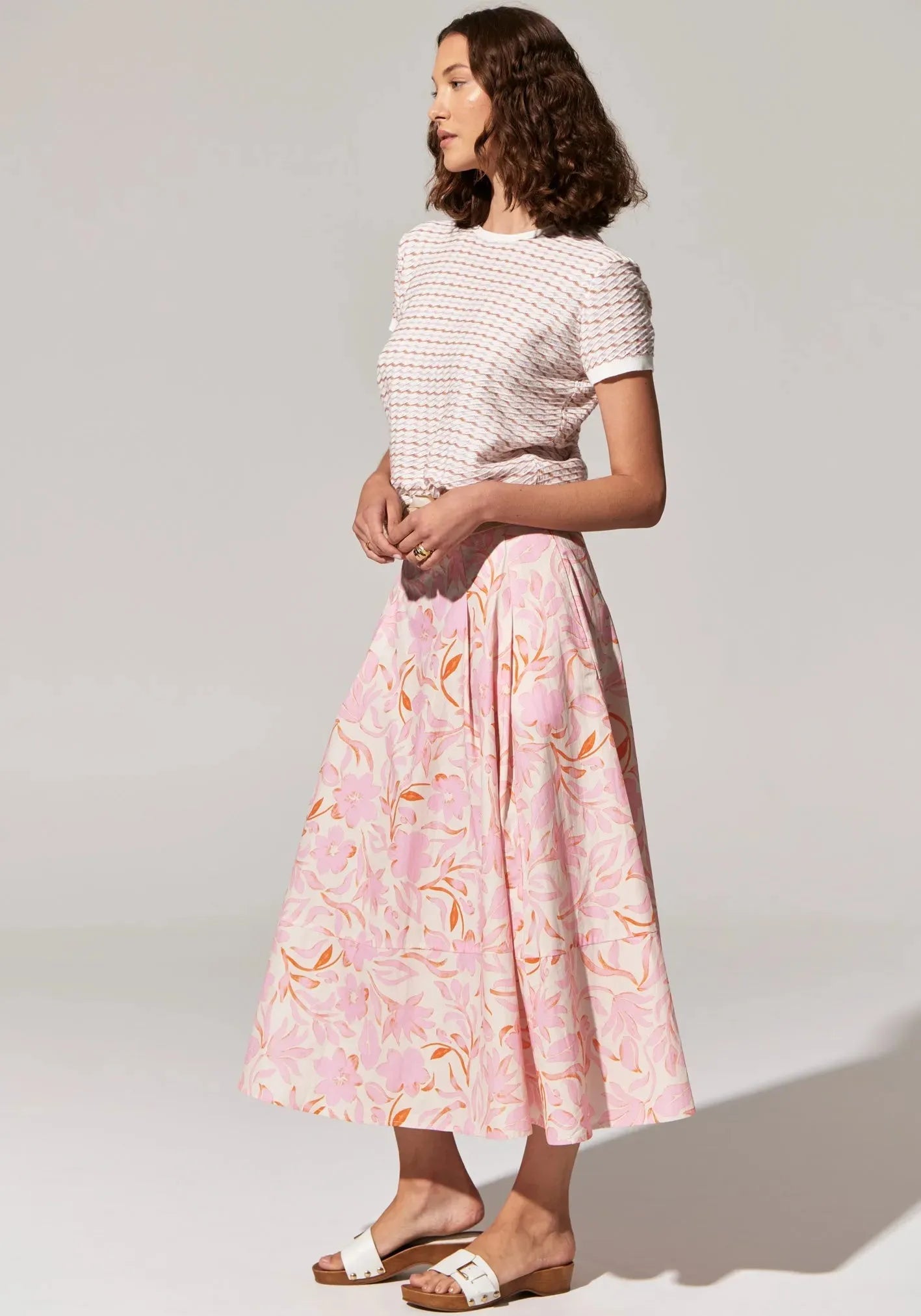 POL Ziggy Knit Tee in Pink Multi - the tartan fox