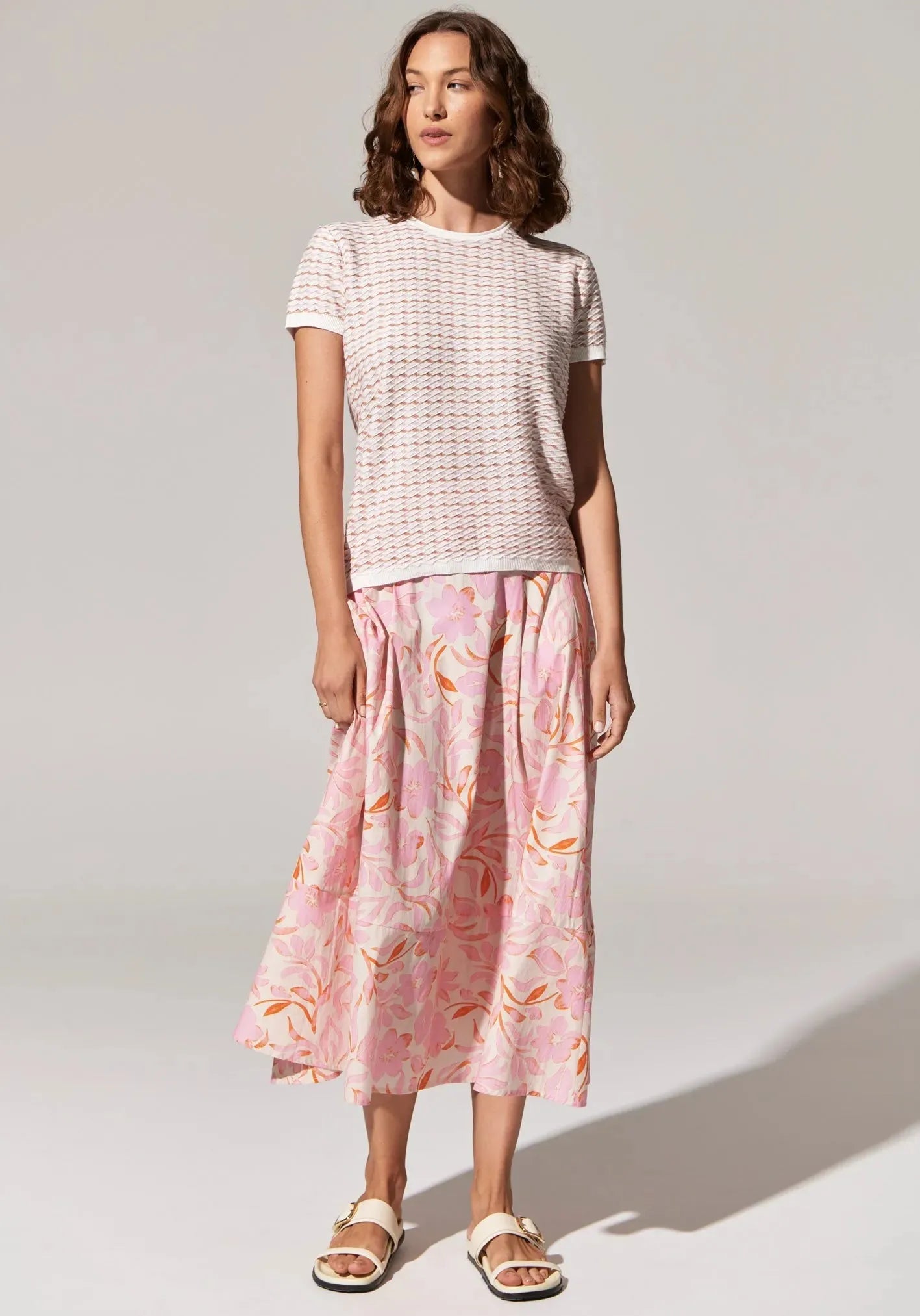 POL Ziggy Knit Tee in Pink Multi - the tartan fox